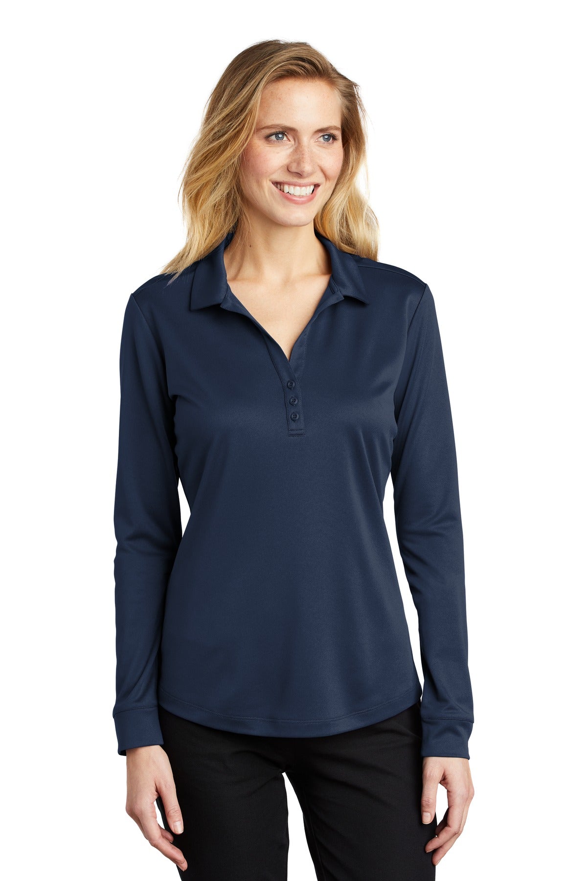 Port Authority ® Women's Silk Touch ™  Performance Long Sleeve Polo. L540LS