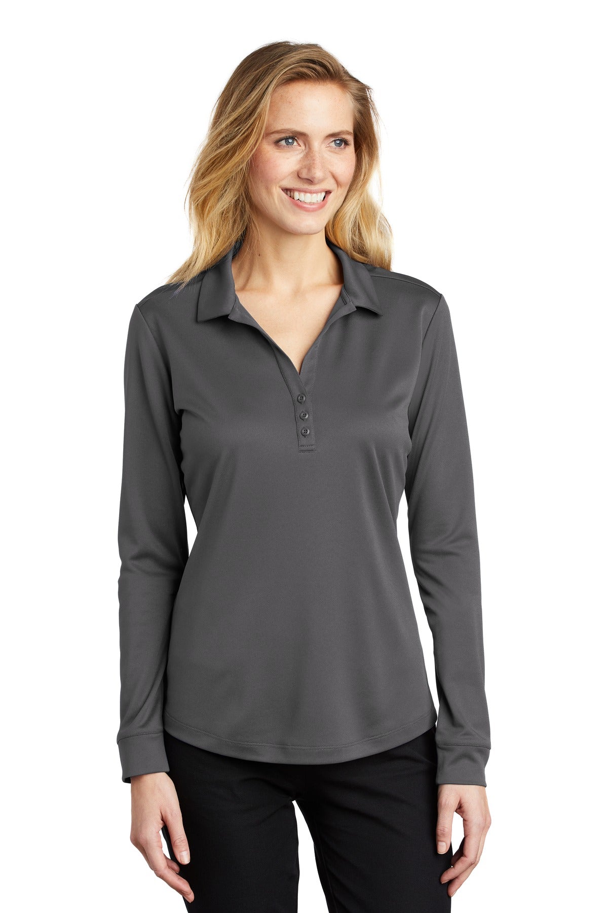 Port Authority ® Women's Silk Touch ™  Performance Long Sleeve Polo. L540LS