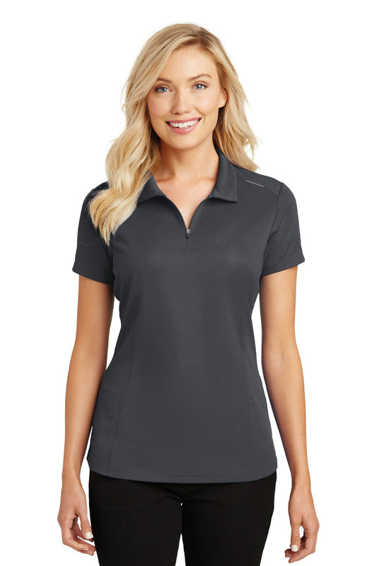 Port Authority® Women's Pinpoint Mesh Zip Polo. L580