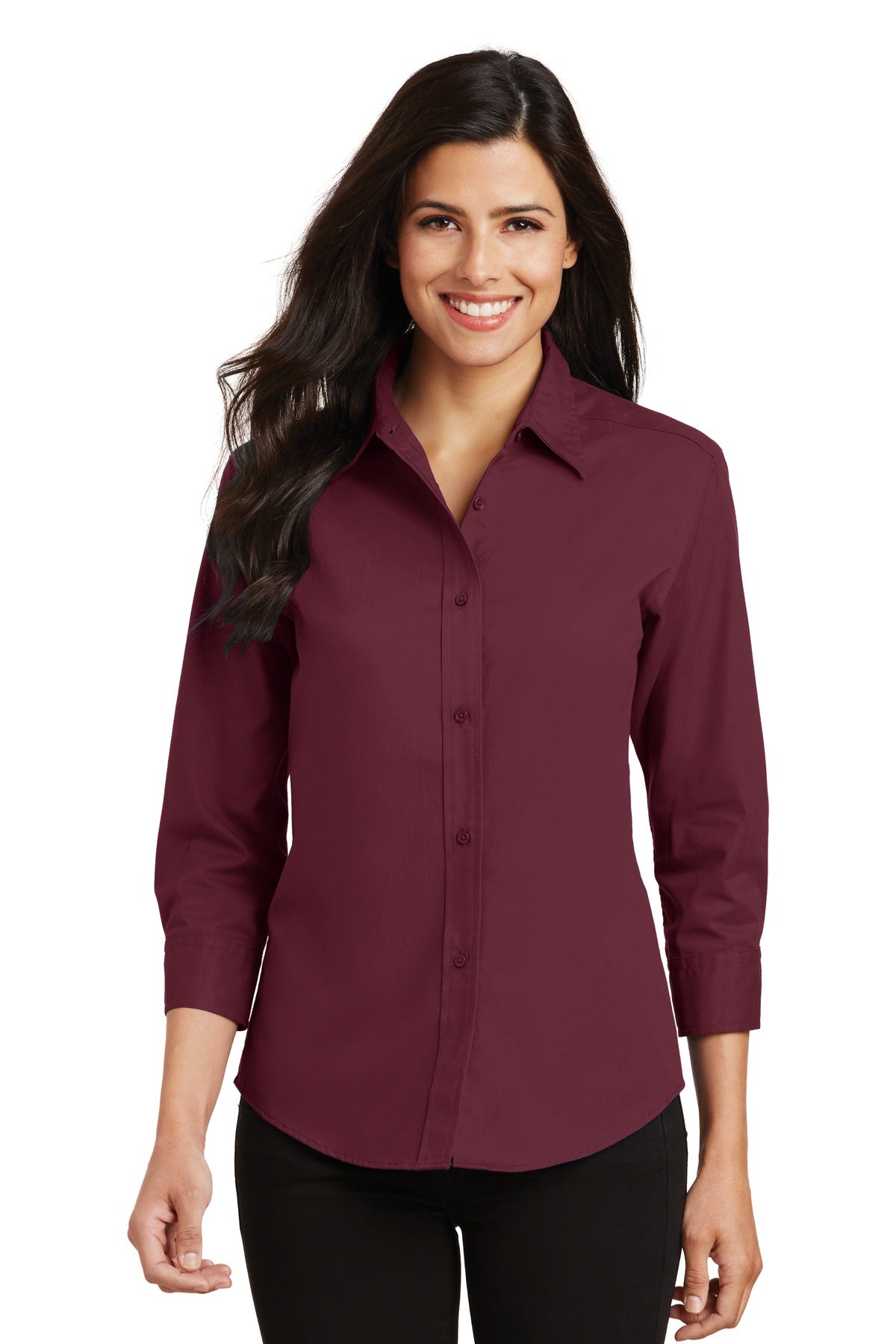 Port Authority® Women's 3/4-Sleeve Easy Care Shirt. L612