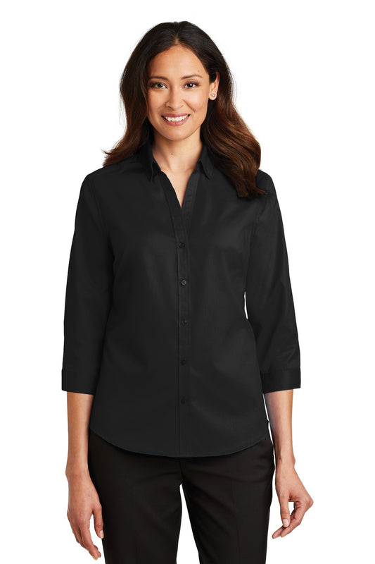 Port Authority? Women's 3/4-Sleeve SuperPro? Twill Shirt. L665