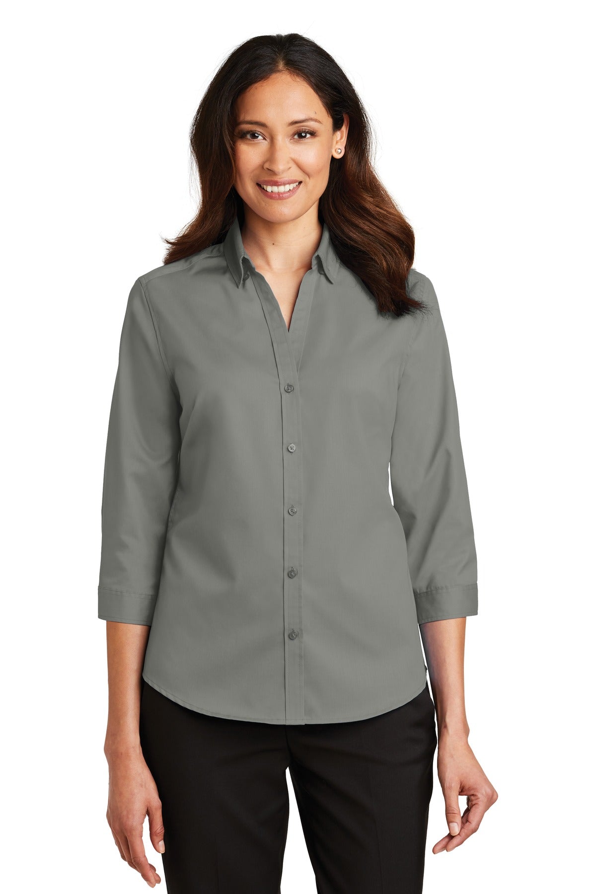 Port Authority? Women's 3/4-Sleeve SuperPro? Twill Shirt. L665