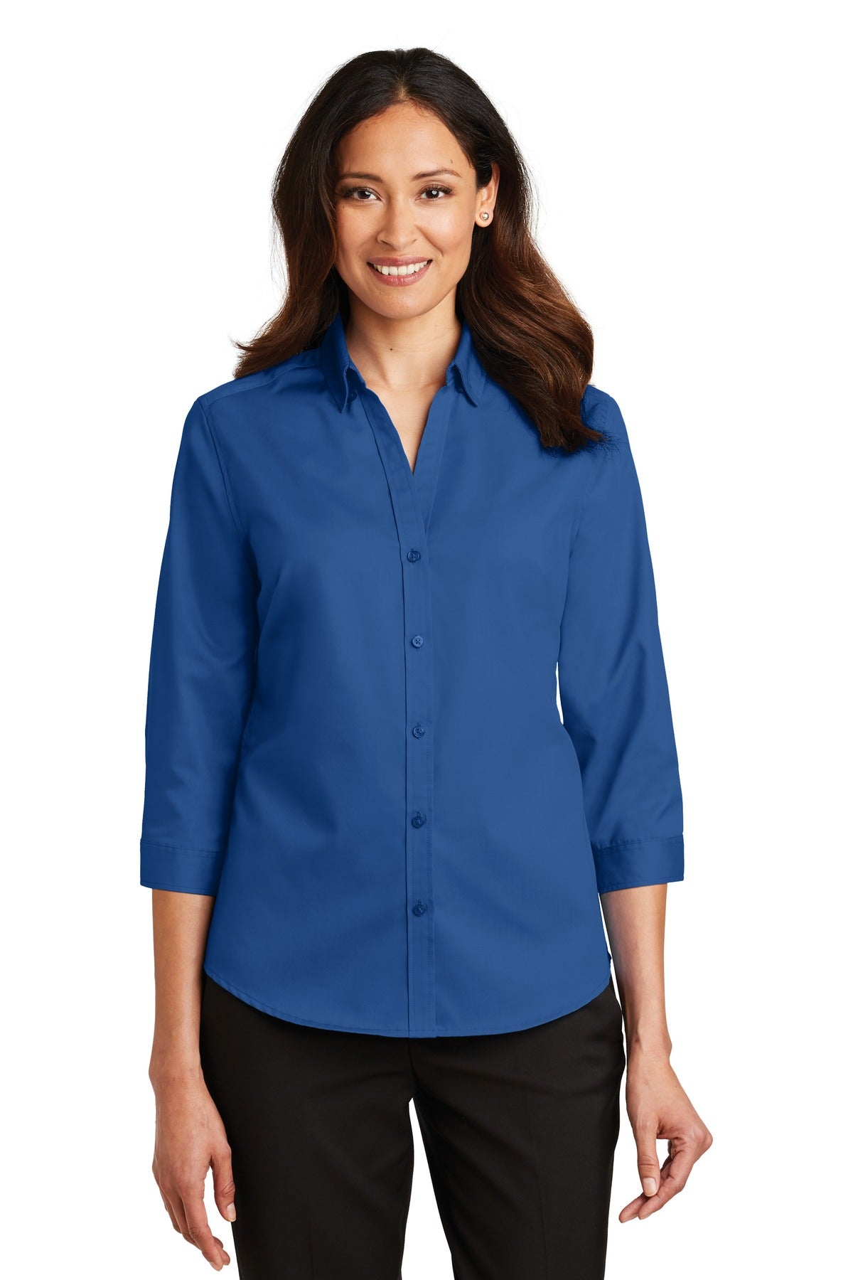 Port Authority? Women's 3/4-Sleeve SuperPro? Twill Shirt. L665