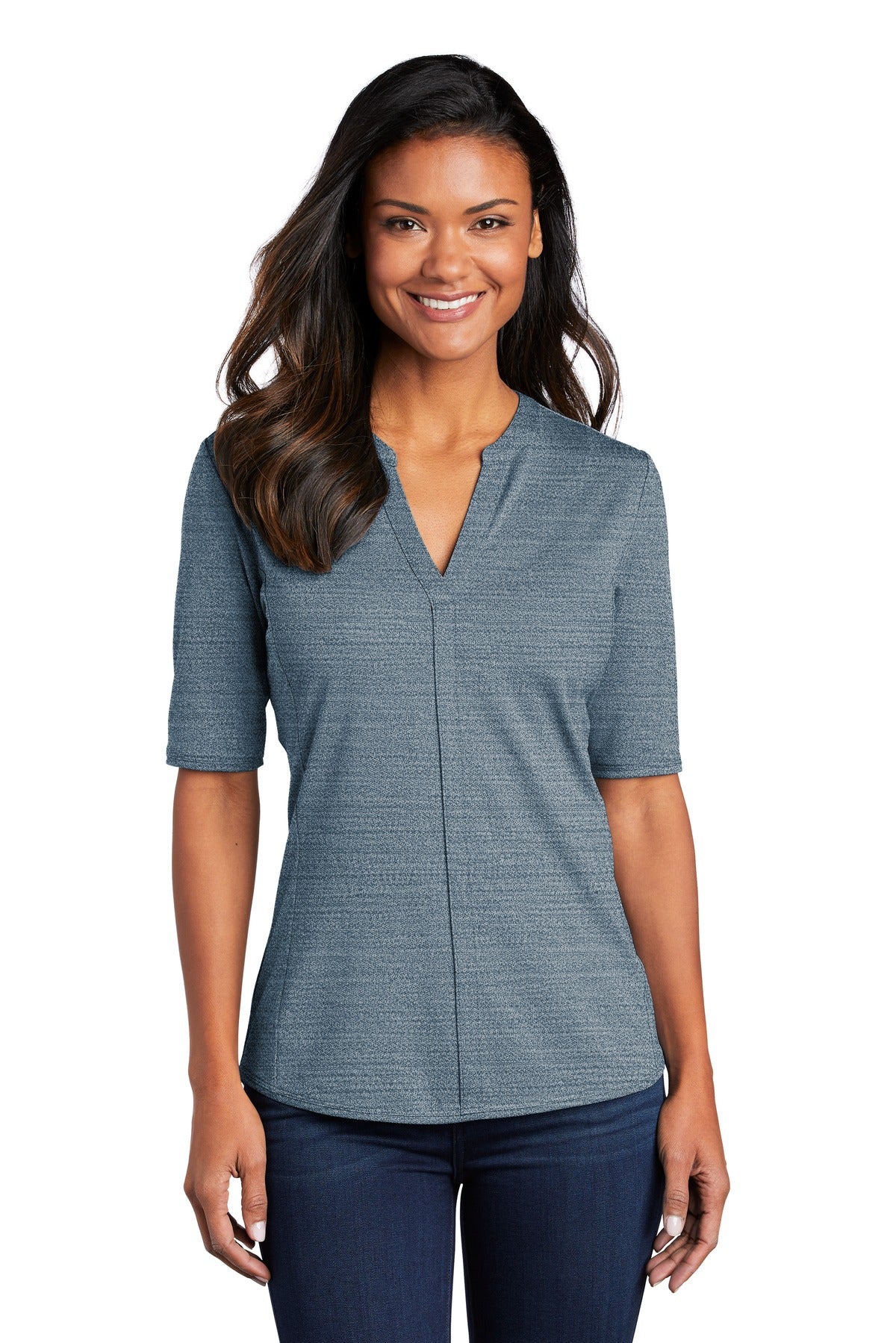 Port Authority ? Women's Stretch Heather Open Neck Top  LK583