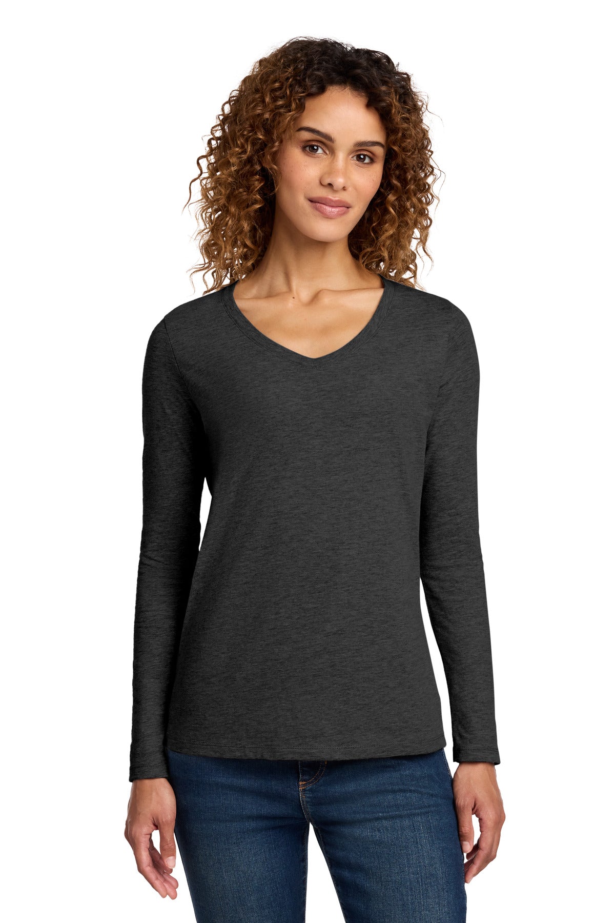 Port & Co™ Women's Long Sleeve Fan Favorite V-Neck Tee. LPC450VLS