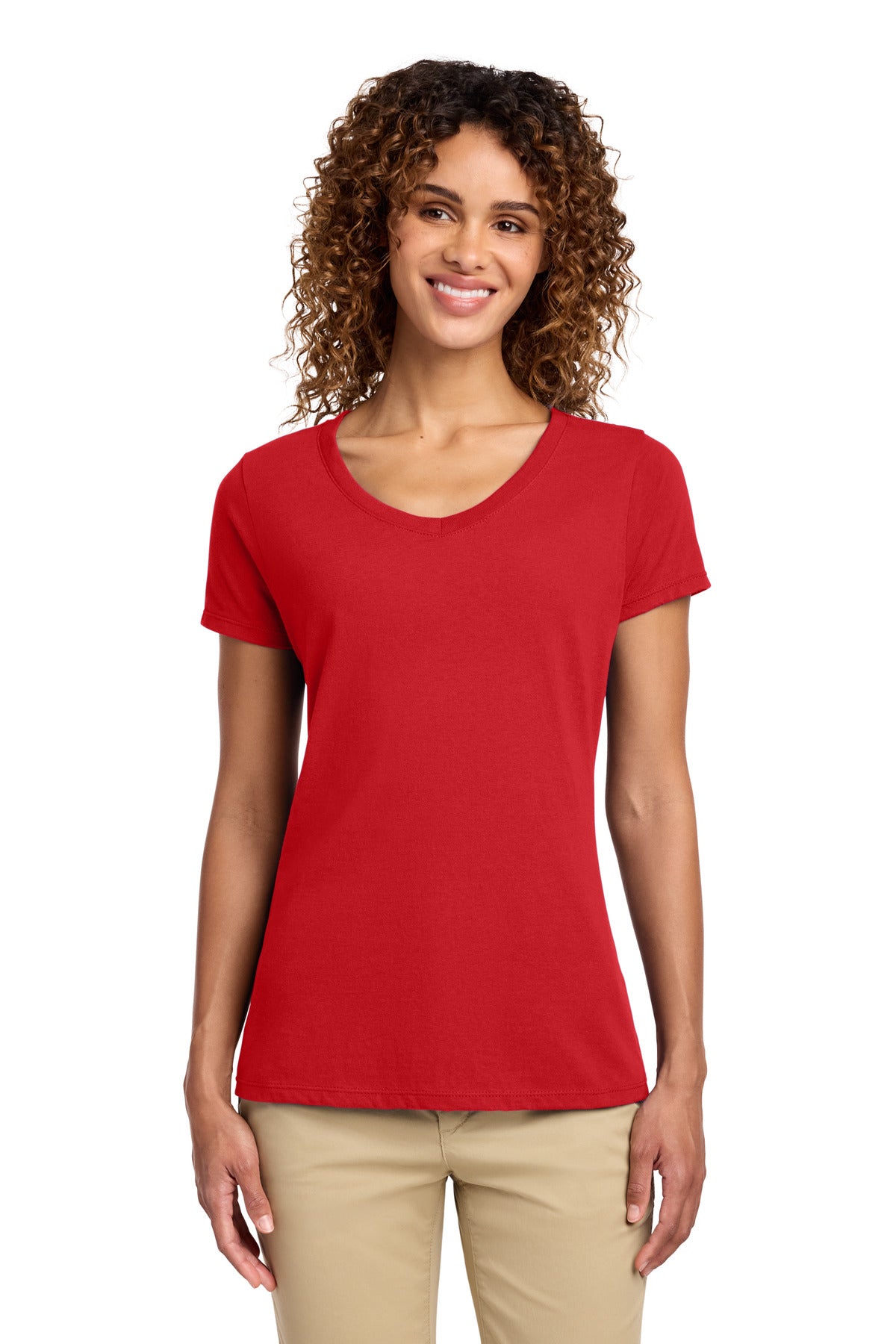 Port & Co™ Women's Fan Favorite V-Neck Tee. LPC450V