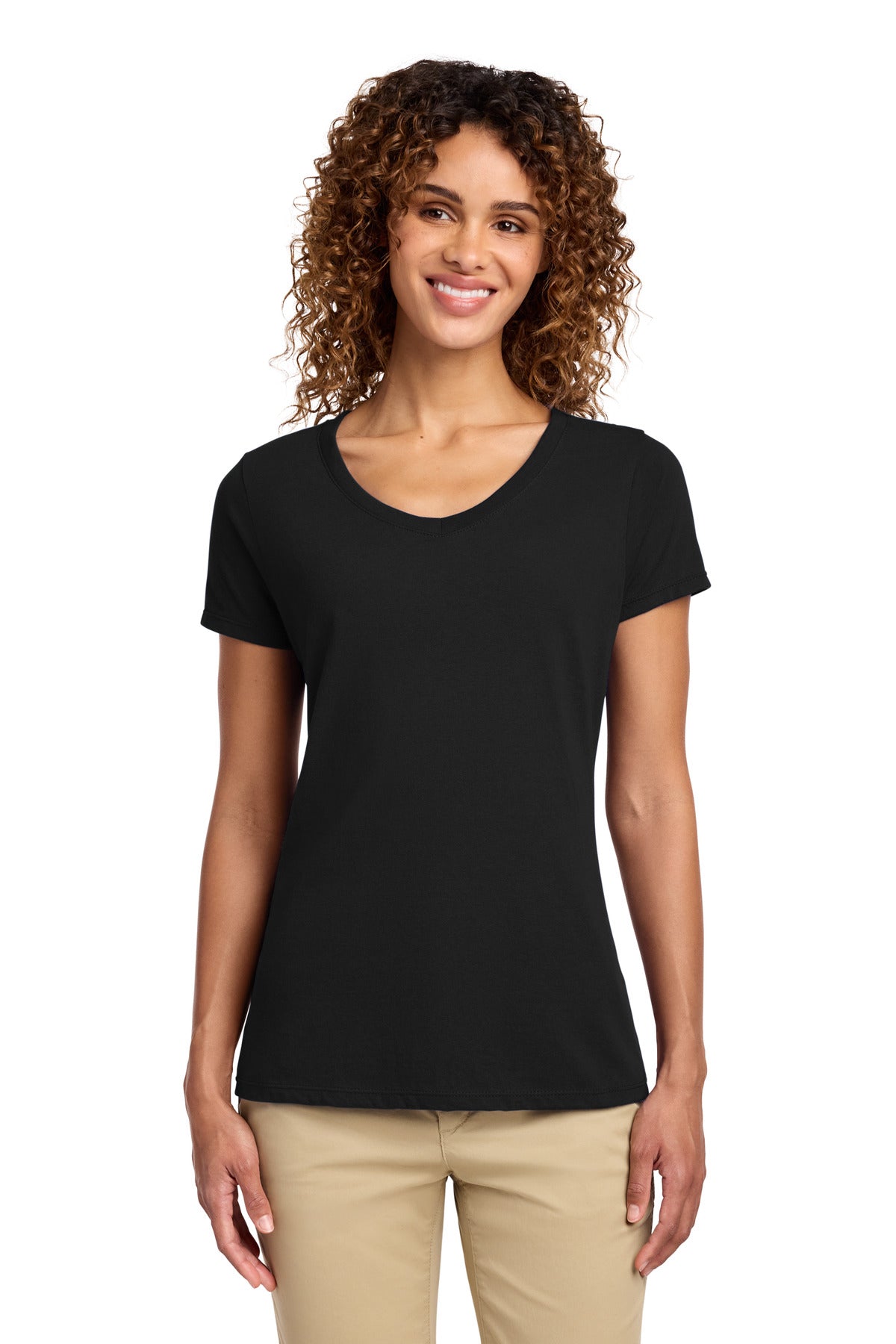 Port & Co™ Women's Fan Favorite V-Neck Tee. LPC450V