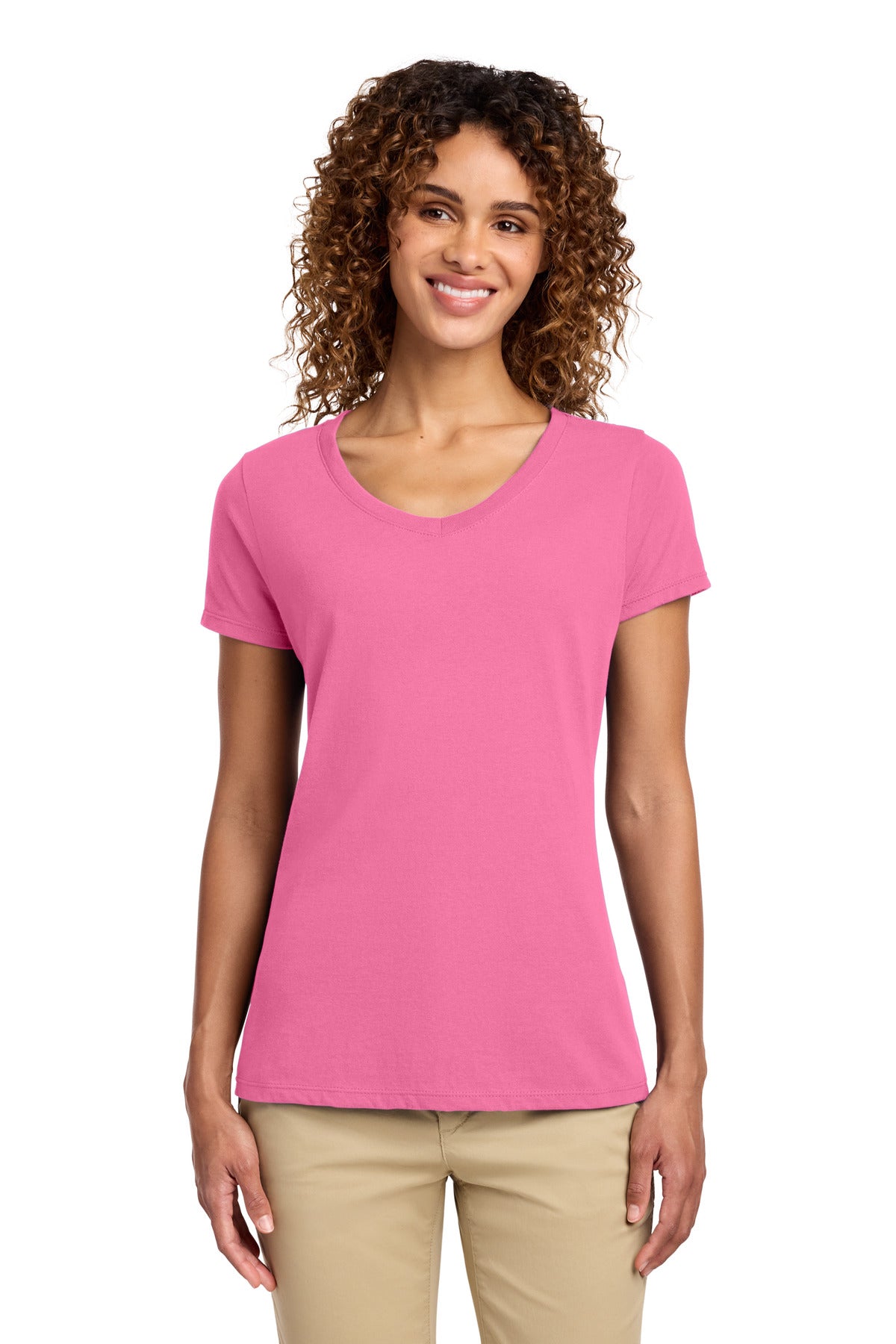 Port & Co™ Women's Fan Favorite V-Neck Tee. LPC450V