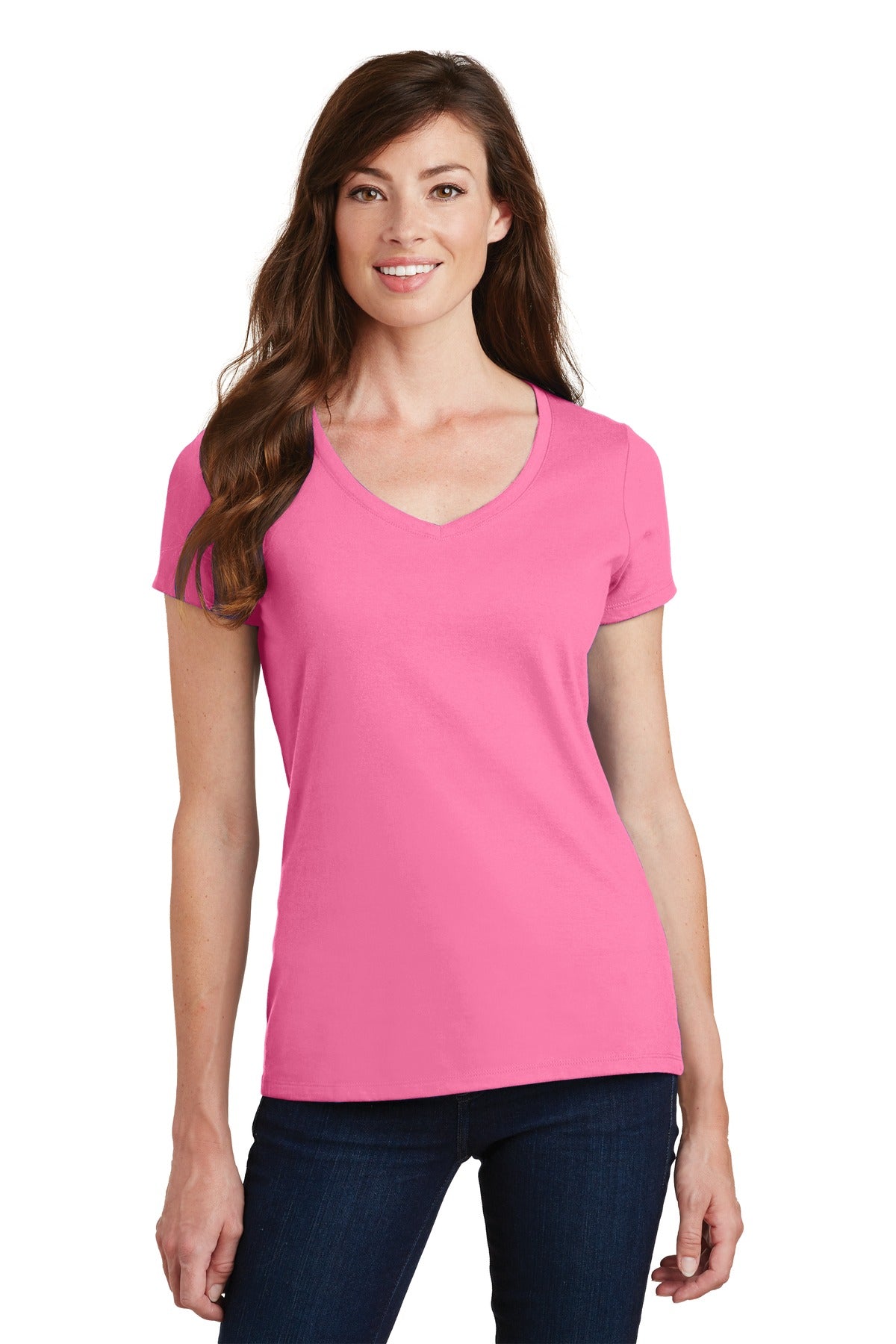 Port & Co™ Women's Fan Favorite V-Neck Tee. LPC450V