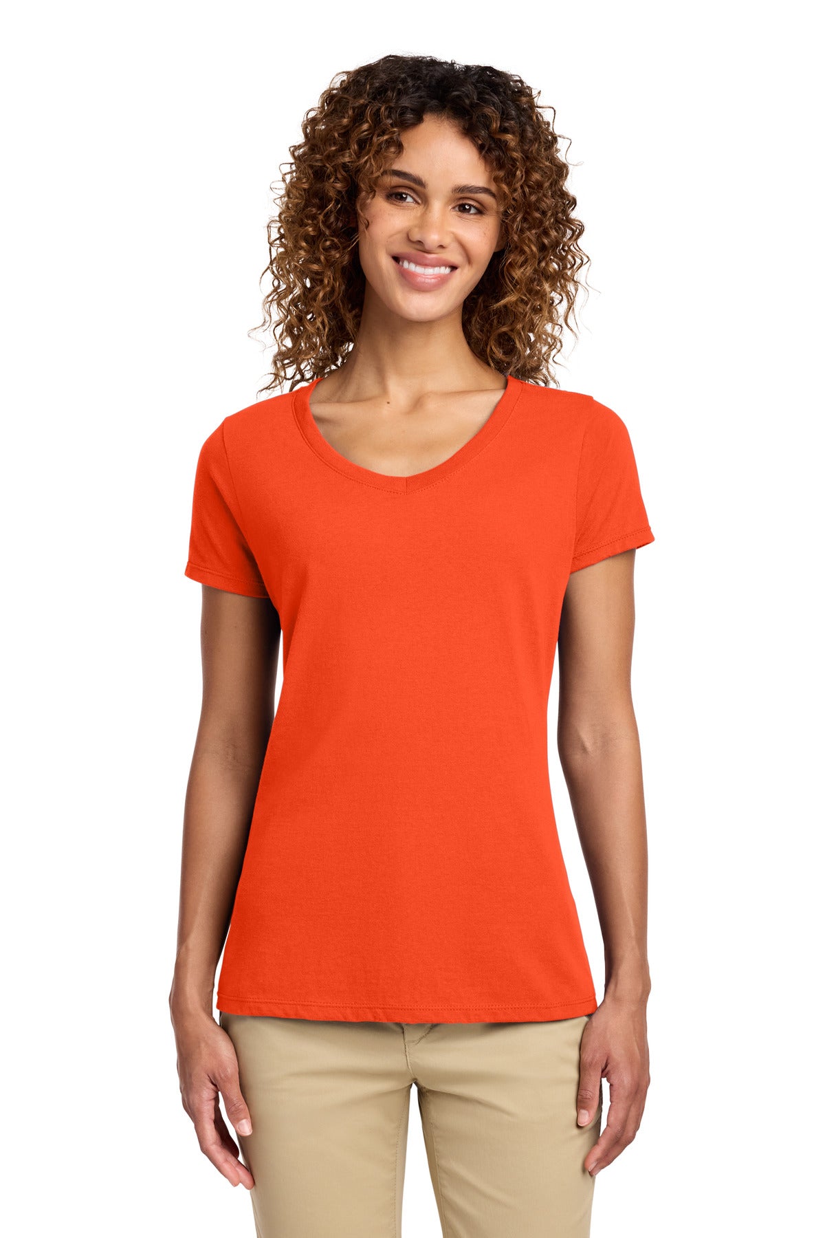 Port & Co™ Women's Fan Favorite V-Neck Tee. LPC450V