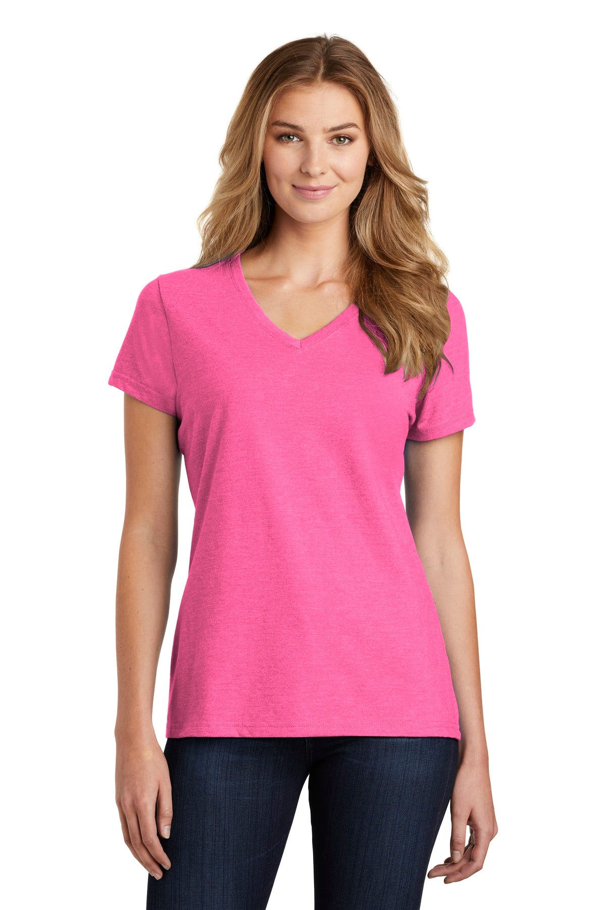Port & Co™ Women's Fan Favorite™ Blend V-Neck Tee. LPC455V