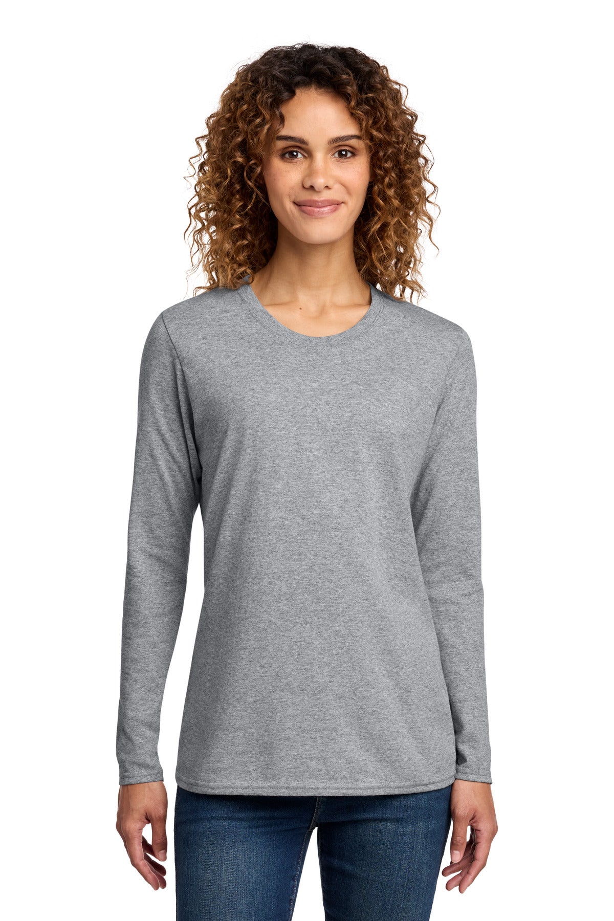 Port & Co™ Women's Long Sleeve Core Cotton Tee. LPC54LS