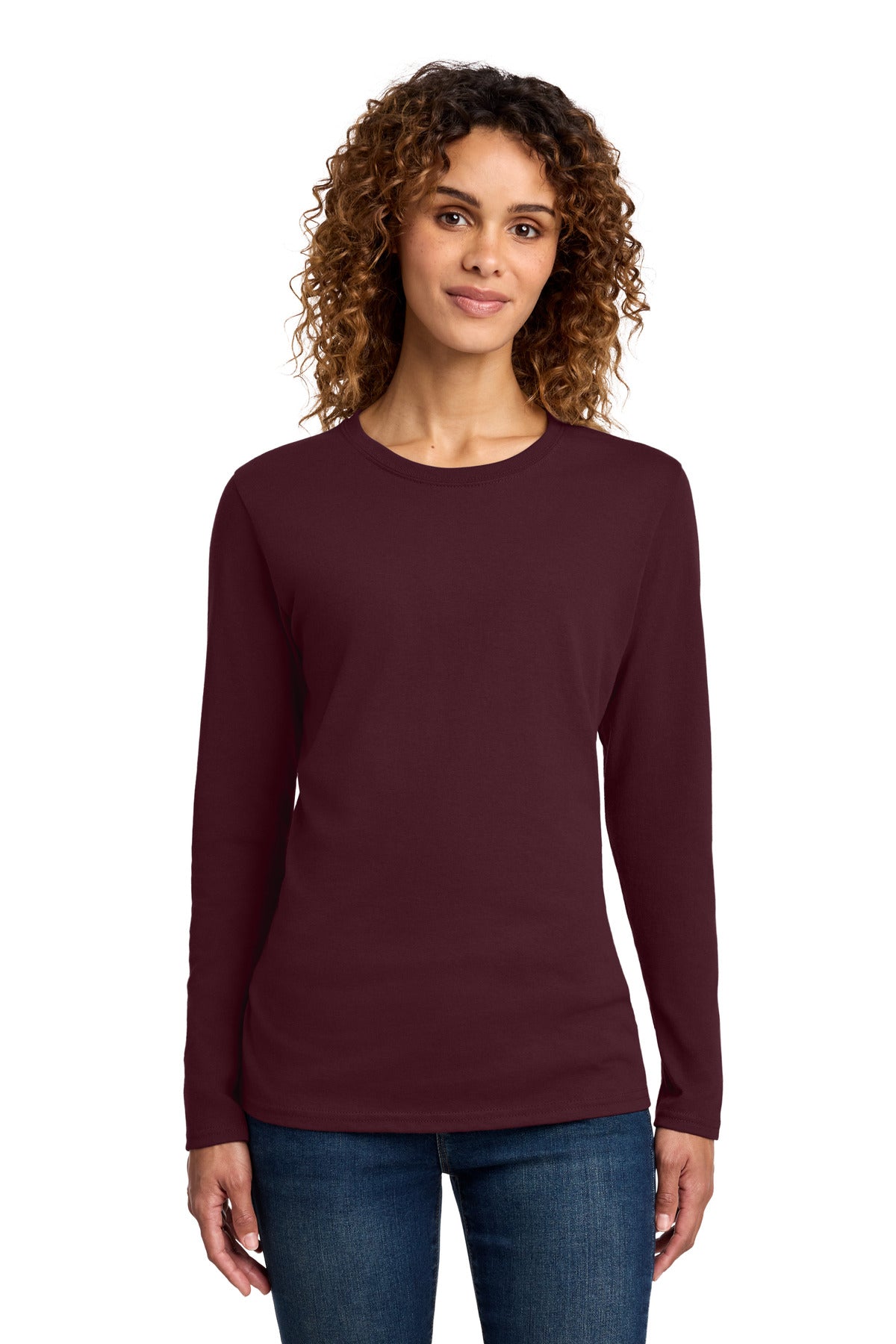Port & Co™ Women's Long Sleeve Core Cotton Tee. LPC54LS