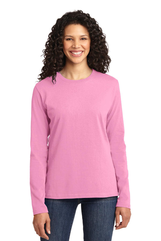 Port & Co™ Women's Long Sleeve Core Cotton Tee. LPC54LS