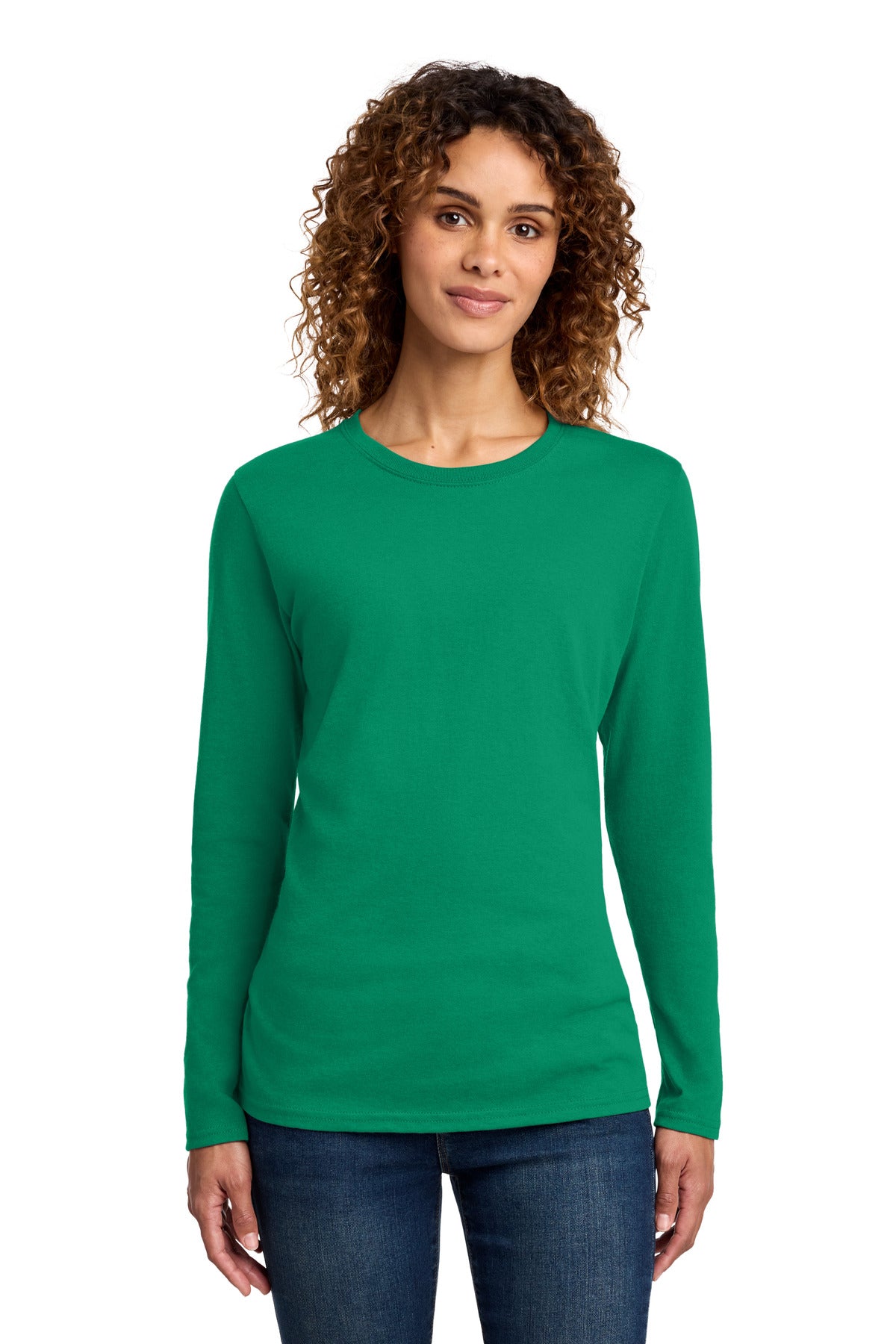 Port & Co™ Women's Long Sleeve Core Cotton Tee. LPC54LS