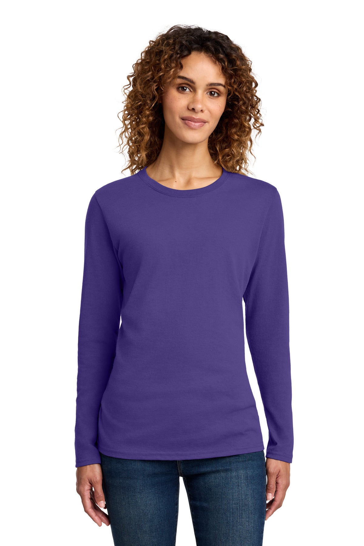 Port & Co™ Women's Long Sleeve Core Cotton Tee. LPC54LS