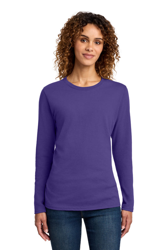 Port & Co™ Women's Long Sleeve Core Cotton Tee. LPC54LS