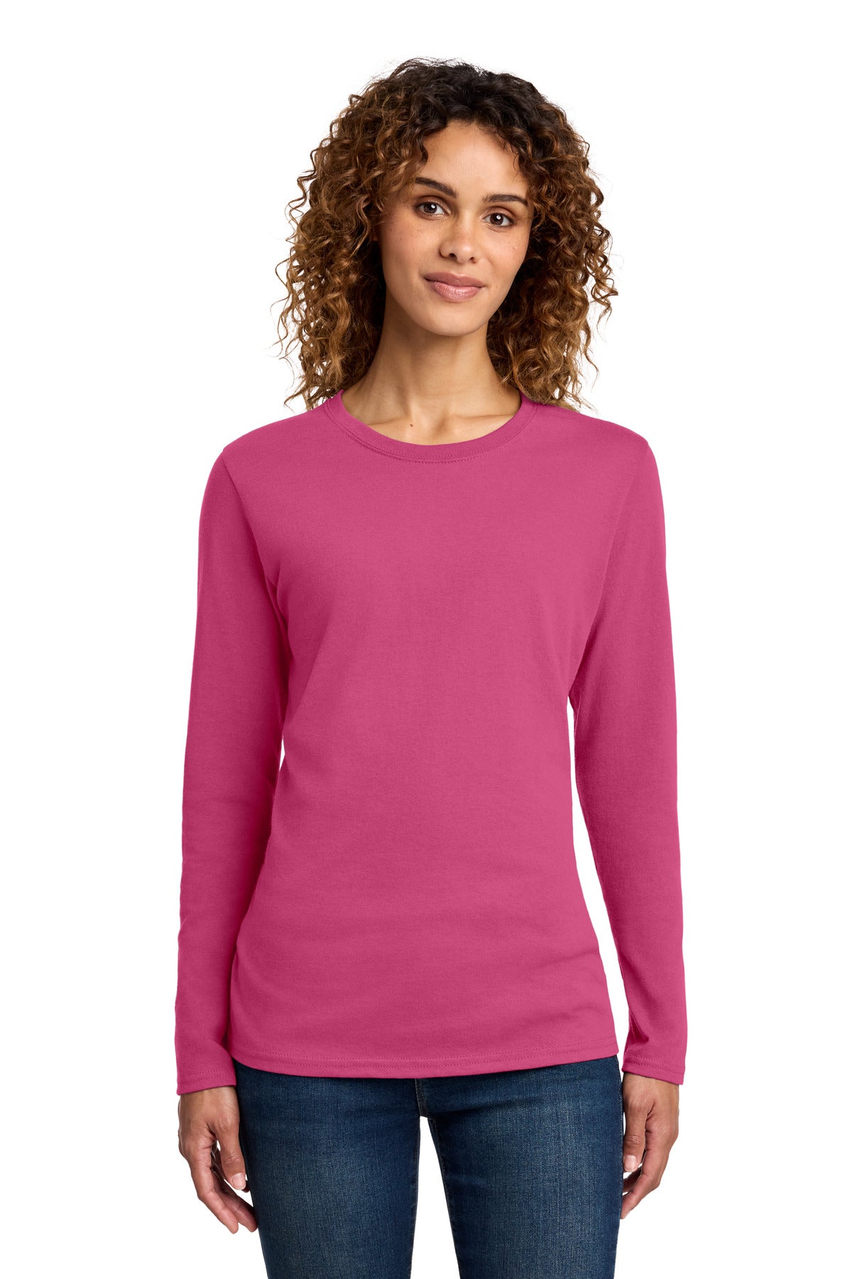 Port & Co™ Women's Long Sleeve Core Cotton Tee. LPC54LS