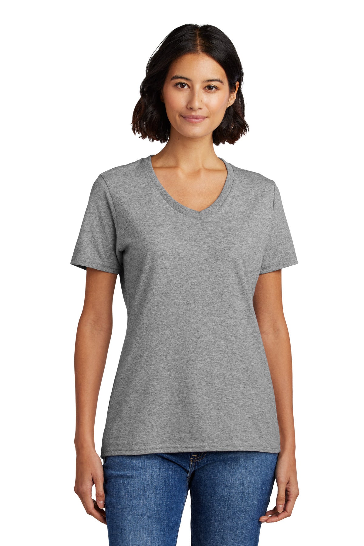 Port & Co™ Women's Core Cotton V-Neck Tee. LPC54V