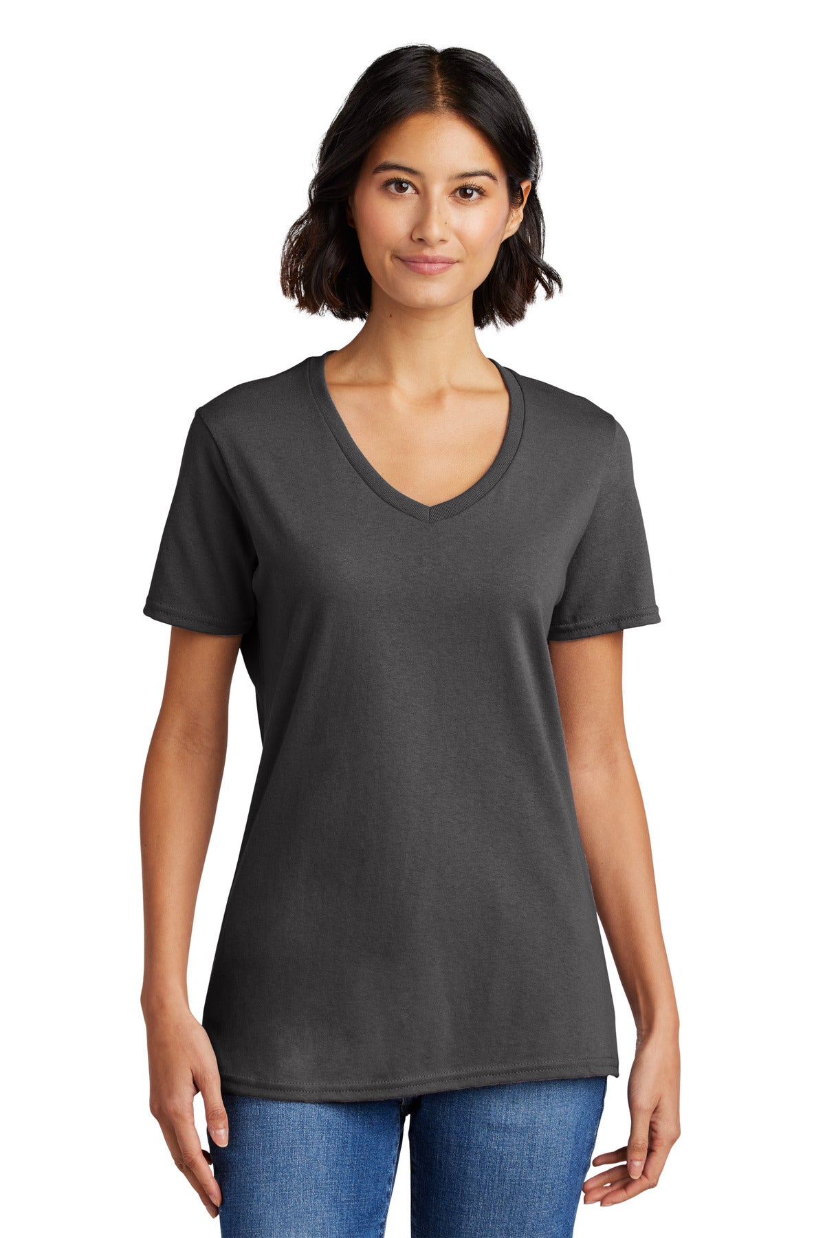 Port & Co™ Women's Core Cotton V-Neck Tee. LPC54V