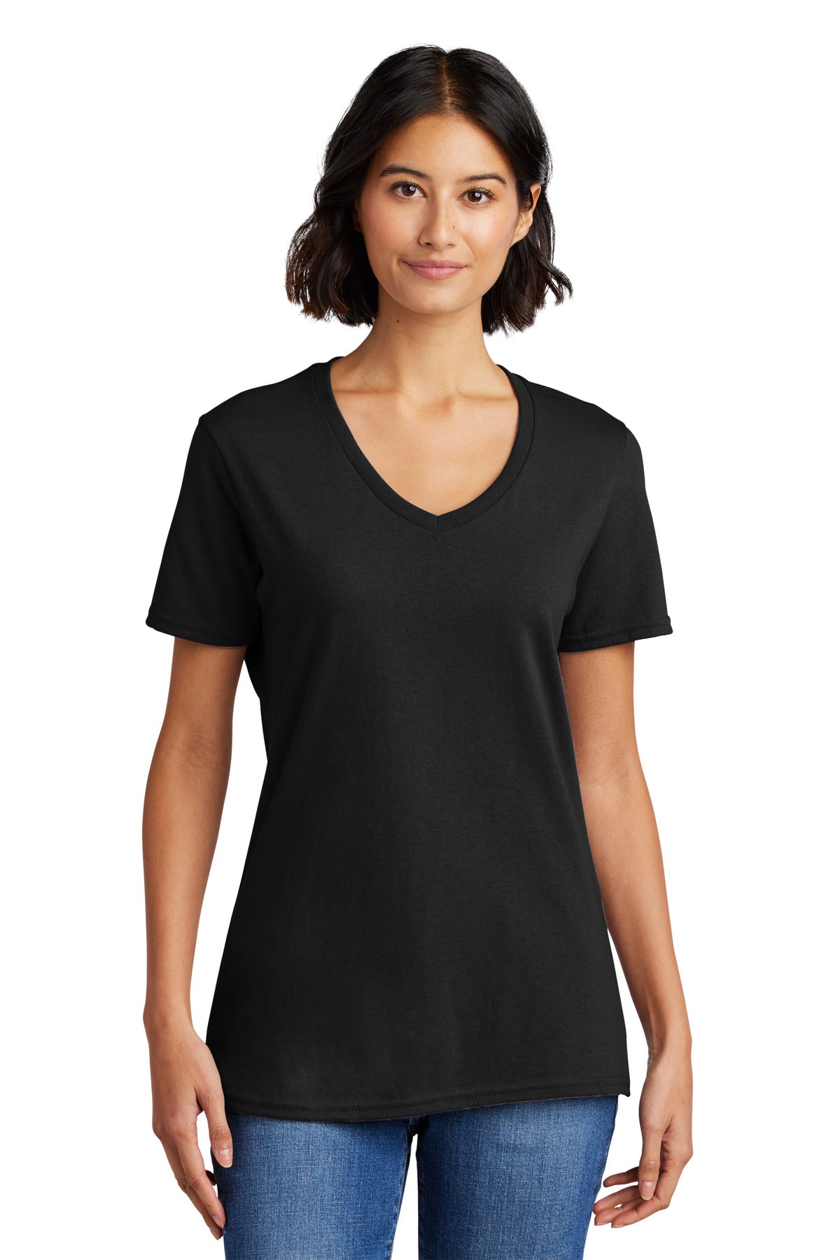 Port & Co™ Women's Core Cotton V-Neck Tee. LPC54V