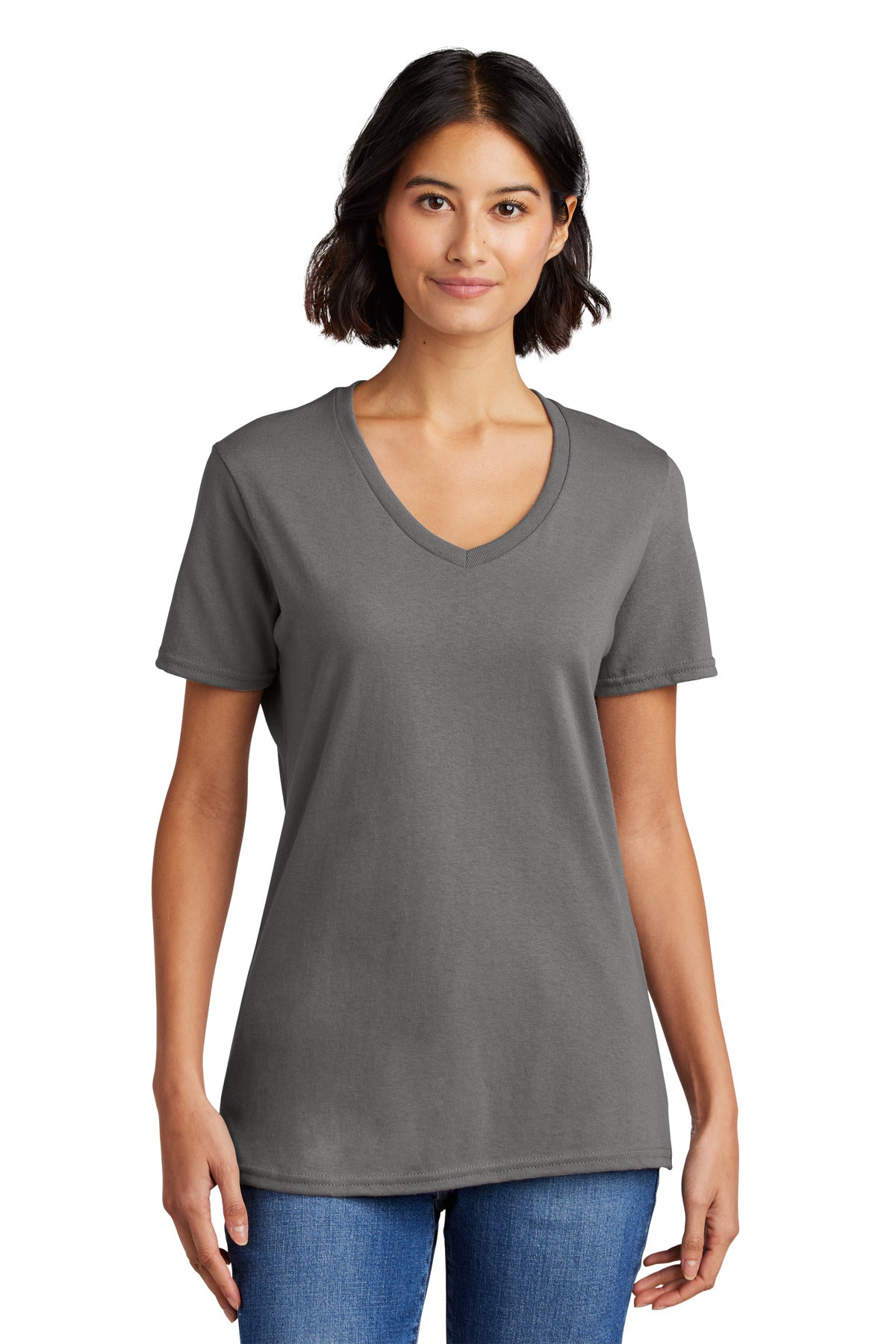 Port & Co™ Women's Core Cotton V-Neck Tee. LPC54V
