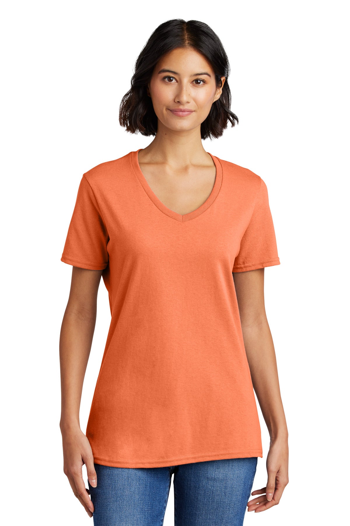 Port & Co™ Women's Core Cotton V-Neck Tee. LPC54V