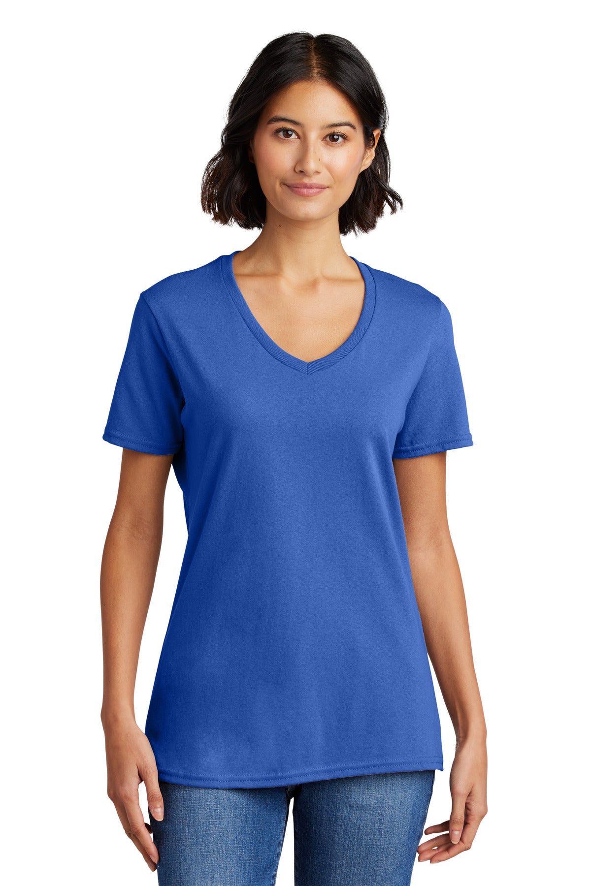 Port & Co™ Women's Core Cotton V-Neck Tee. LPC54V