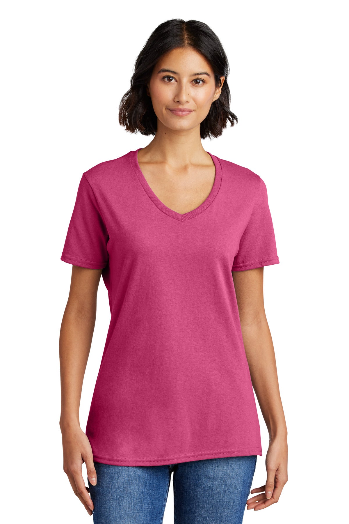 Port & Co™ Women's Core Cotton V-Neck Tee. LPC54V