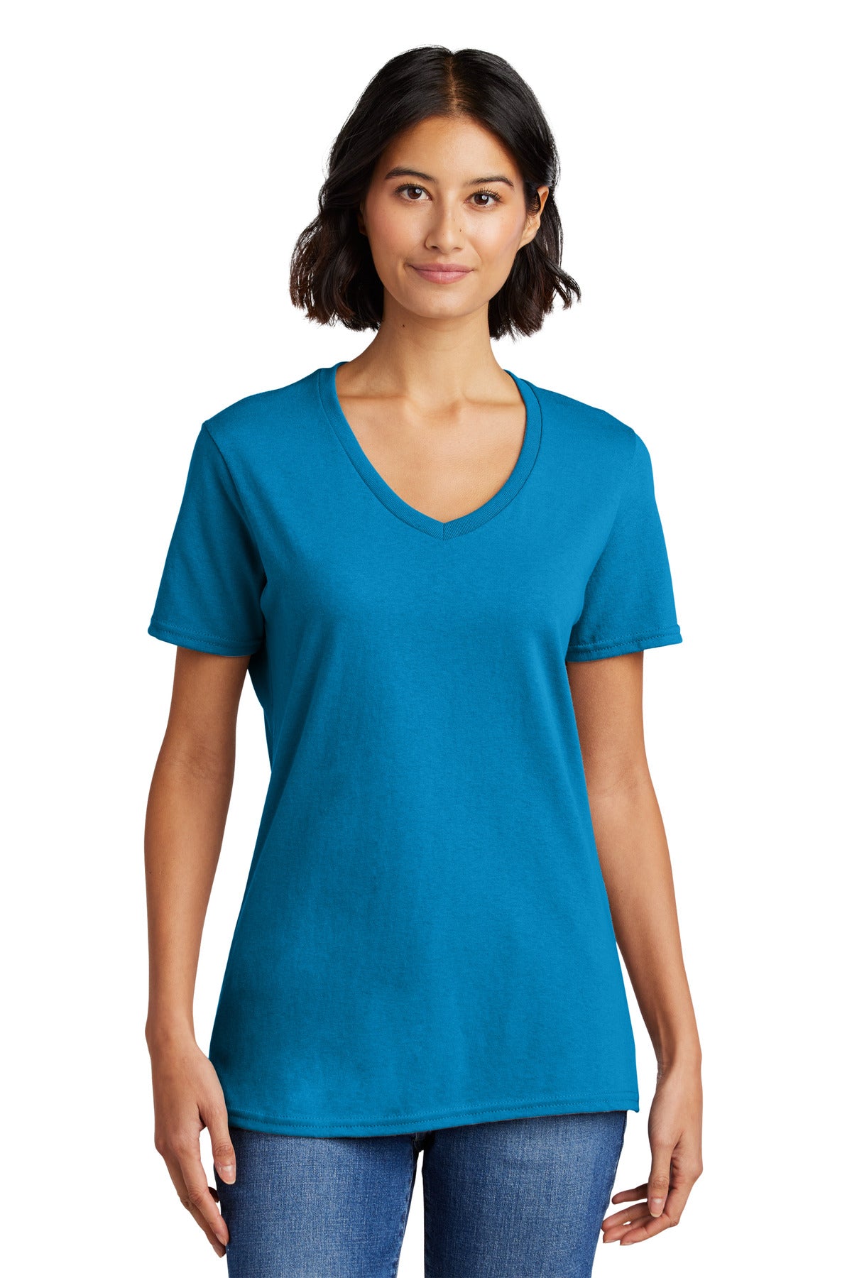 Port & Co™ Women's Core Cotton V-Neck Tee. LPC54V
