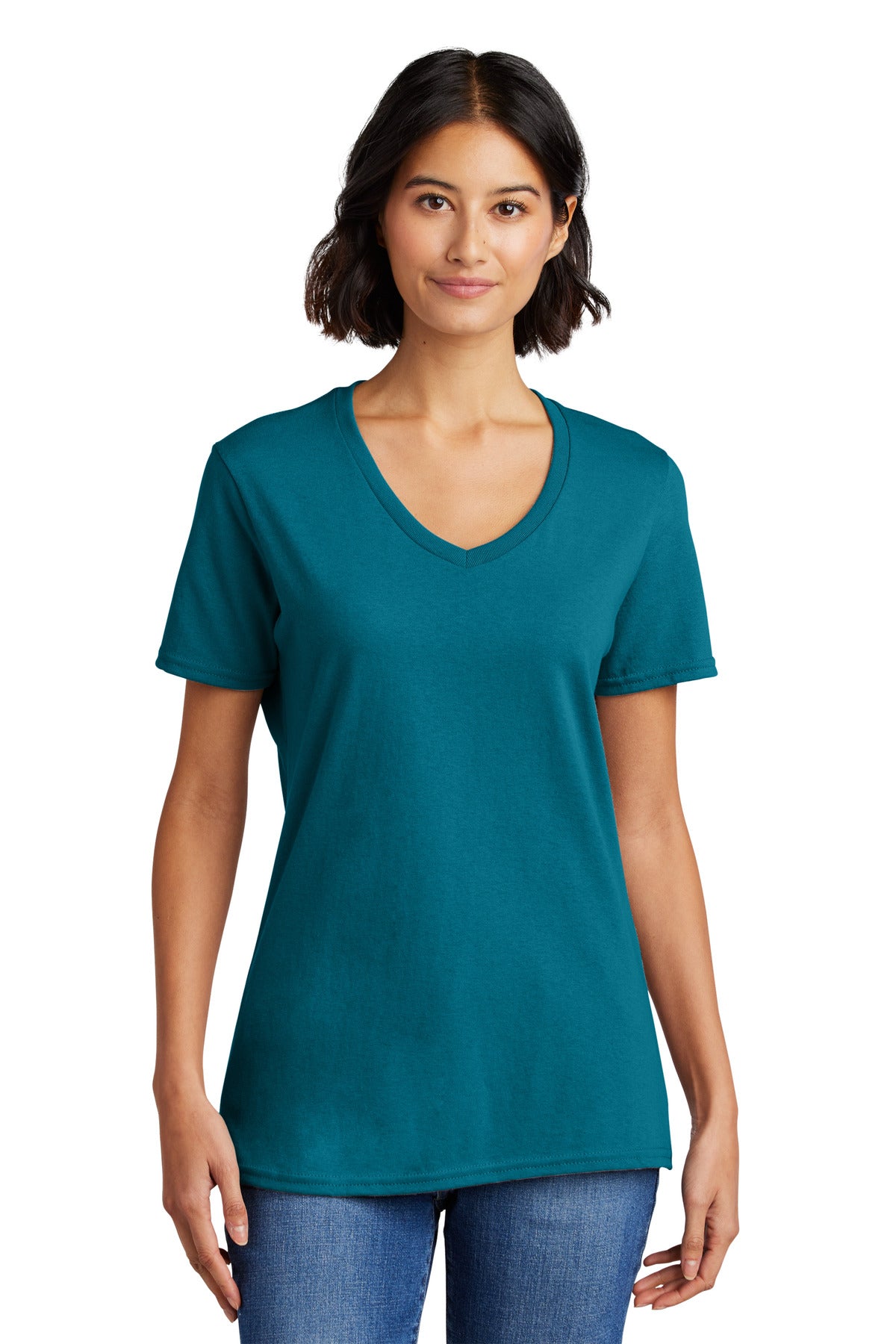 Port & Co™ Women's Core Cotton V-Neck Tee. LPC54V