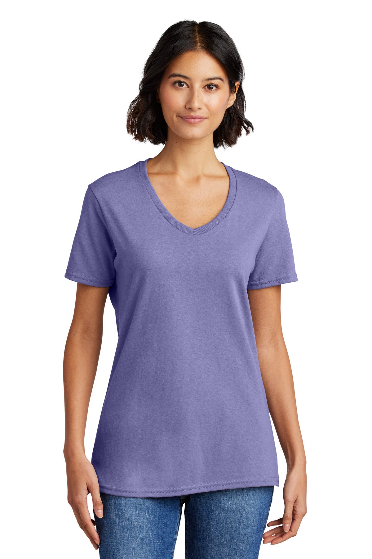 Port & Co™ Women's Core Cotton V-Neck Tee. LPC54V