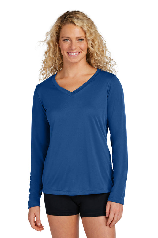 Sport-Tek? Women's Long Sleeve PosiCharge? Competitor? V-Neck Tee. LST353LS