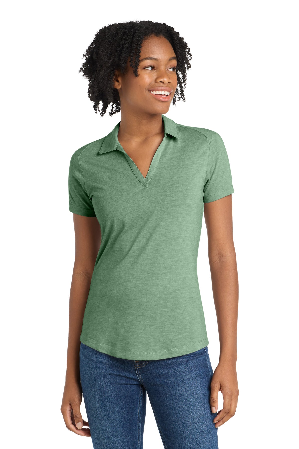 Sport-Tek ® Women's PosiCharge ® Tri-Blend Wicking Polo. LST405