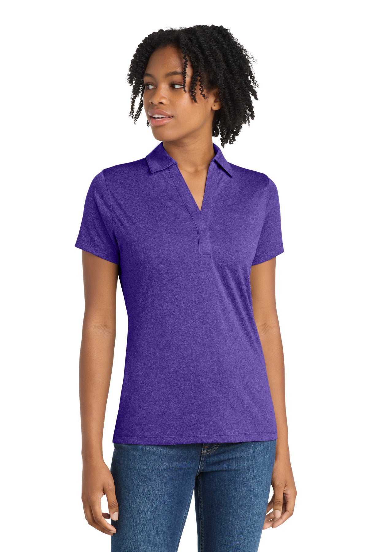 Sport-Tek® Women's Heather Contender™ Polo. LST660