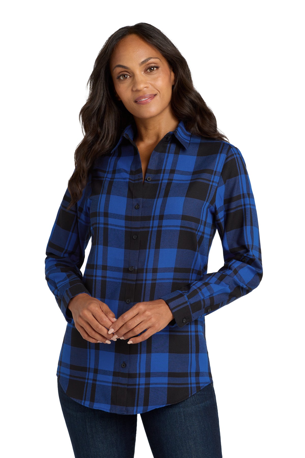 Port Authority® Women's Plaid Flannel Tunic . LW668