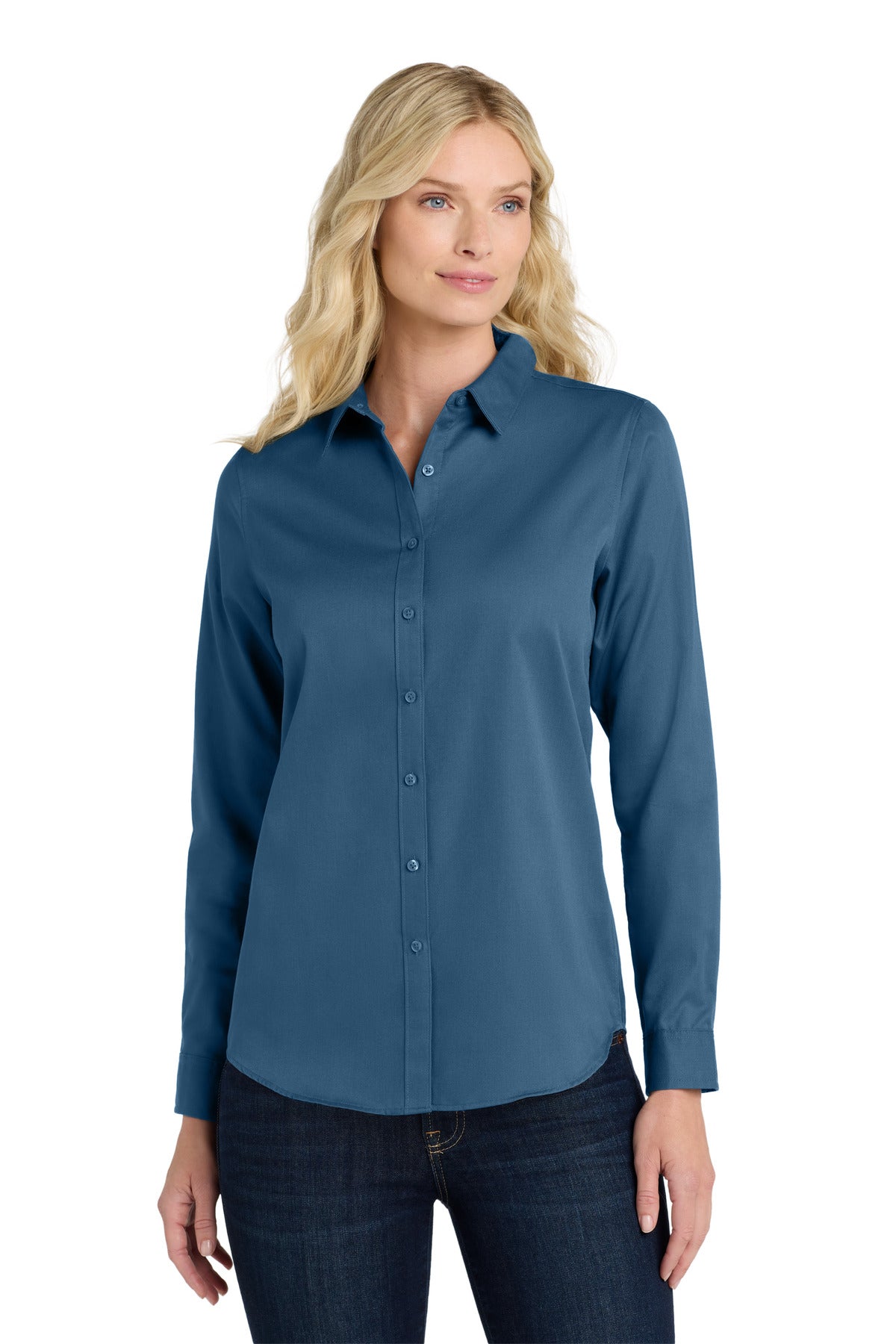 Port Authority® Women's Long Sleeve SuperPro React™Twill Shirt. LW808