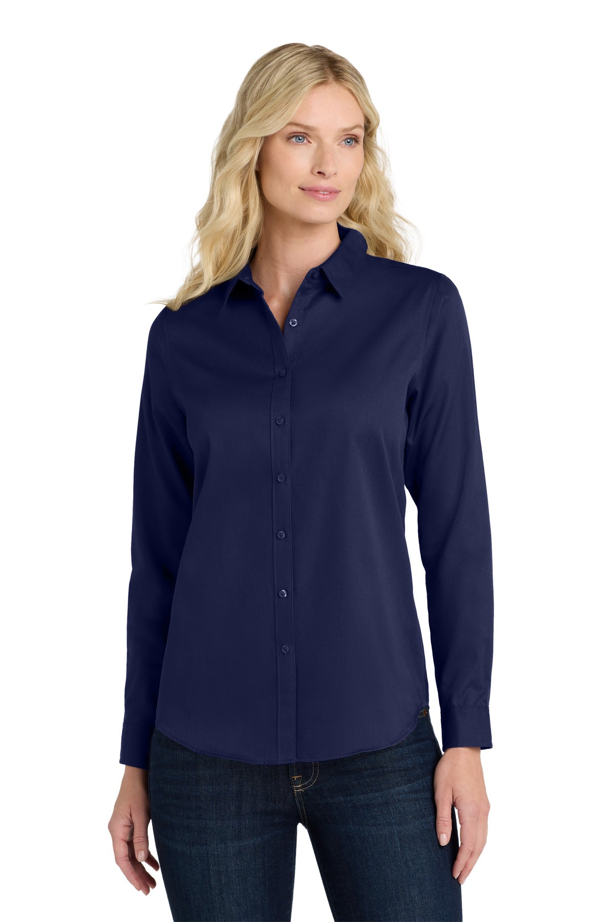Port Authority® Women's Long Sleeve SuperPro React™Twill Shirt. LW808
