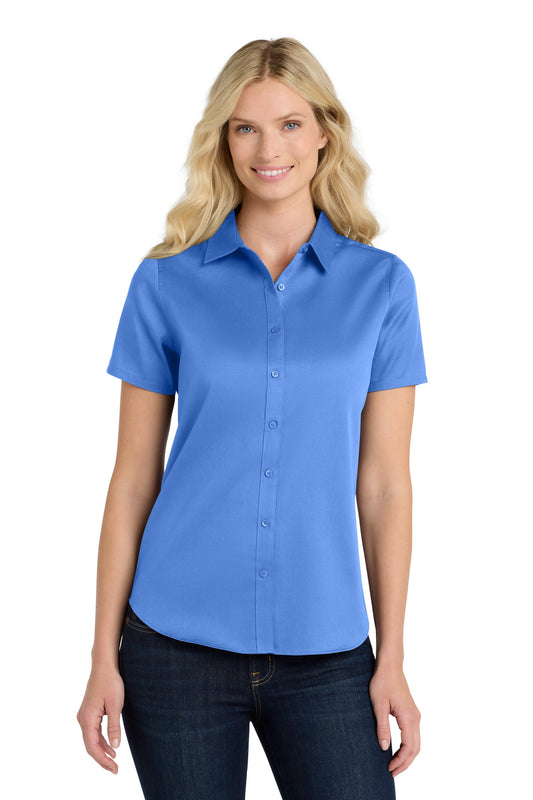 Port Authority® Women's Short Sleeve SuperPro React™Twill Shirt. LW809