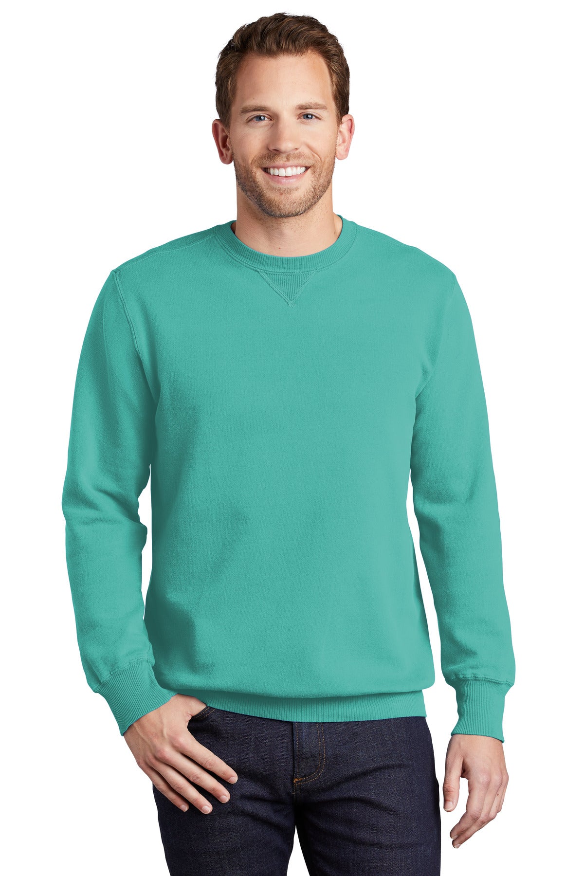 Port & Company® Beach Wash® Garment-Dyed Crewneck Sweatshirt PC098