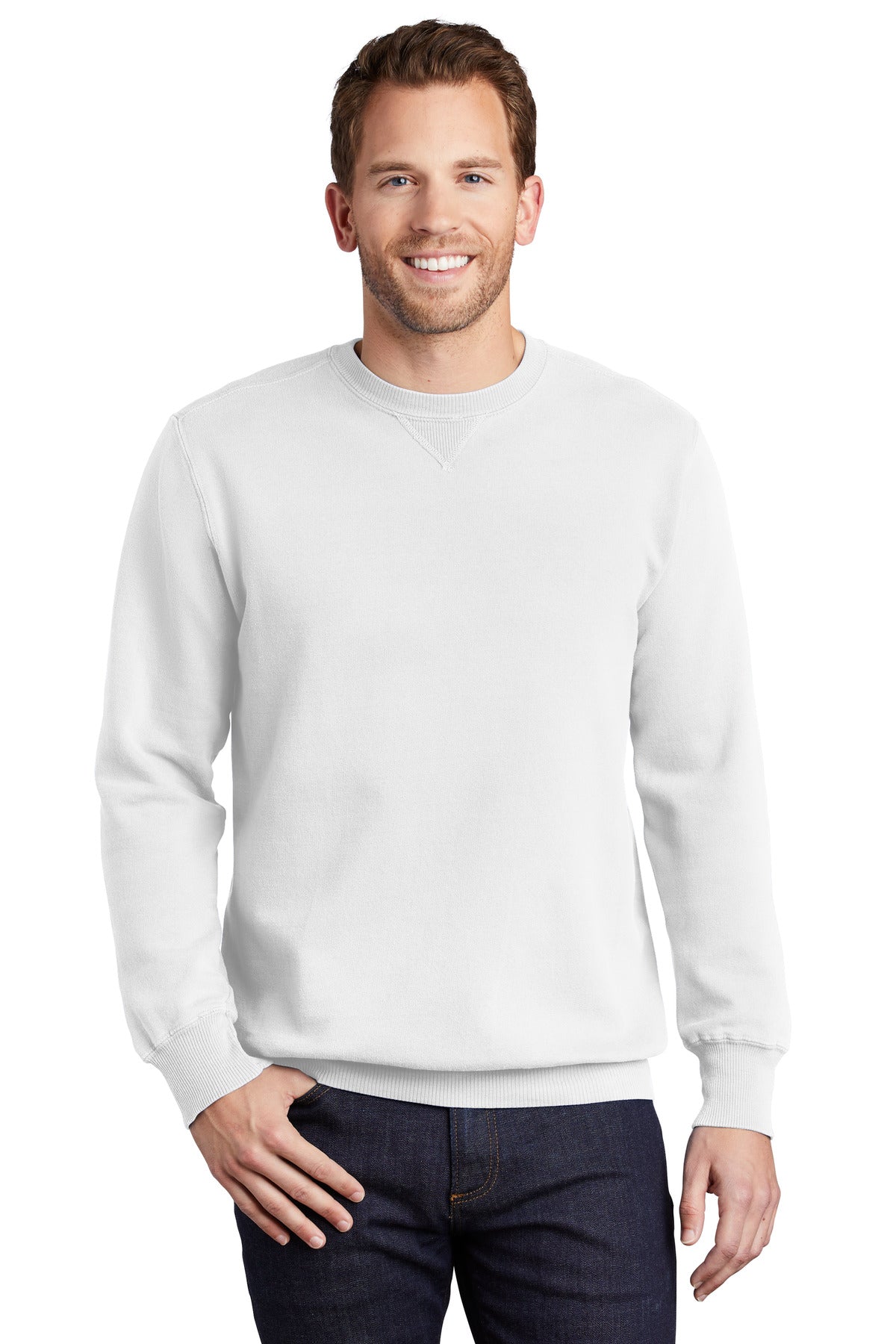 Port & Company® Beach Wash® Garment-Dyed Crewneck Sweatshirt PC098