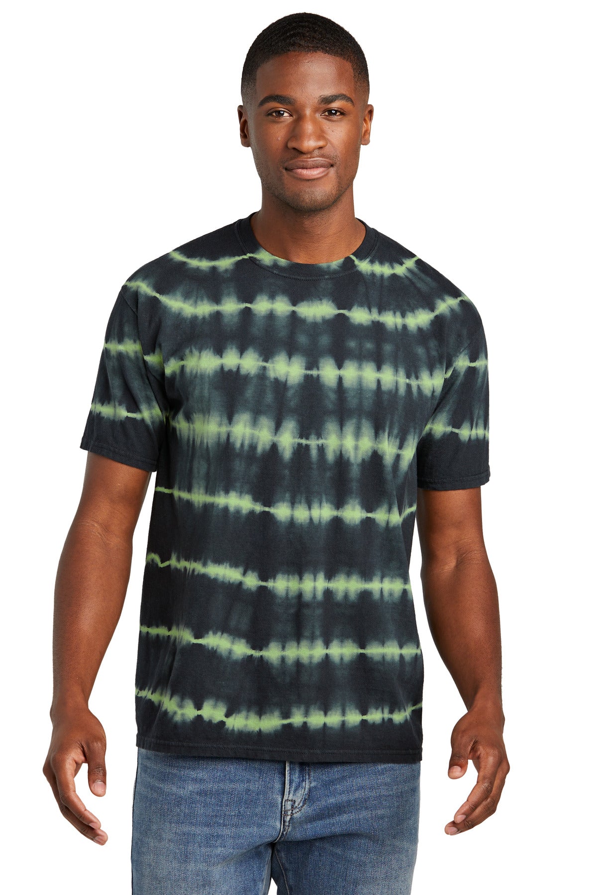 Port & Company® Allover Stripe Tie-Dye Tee PC142