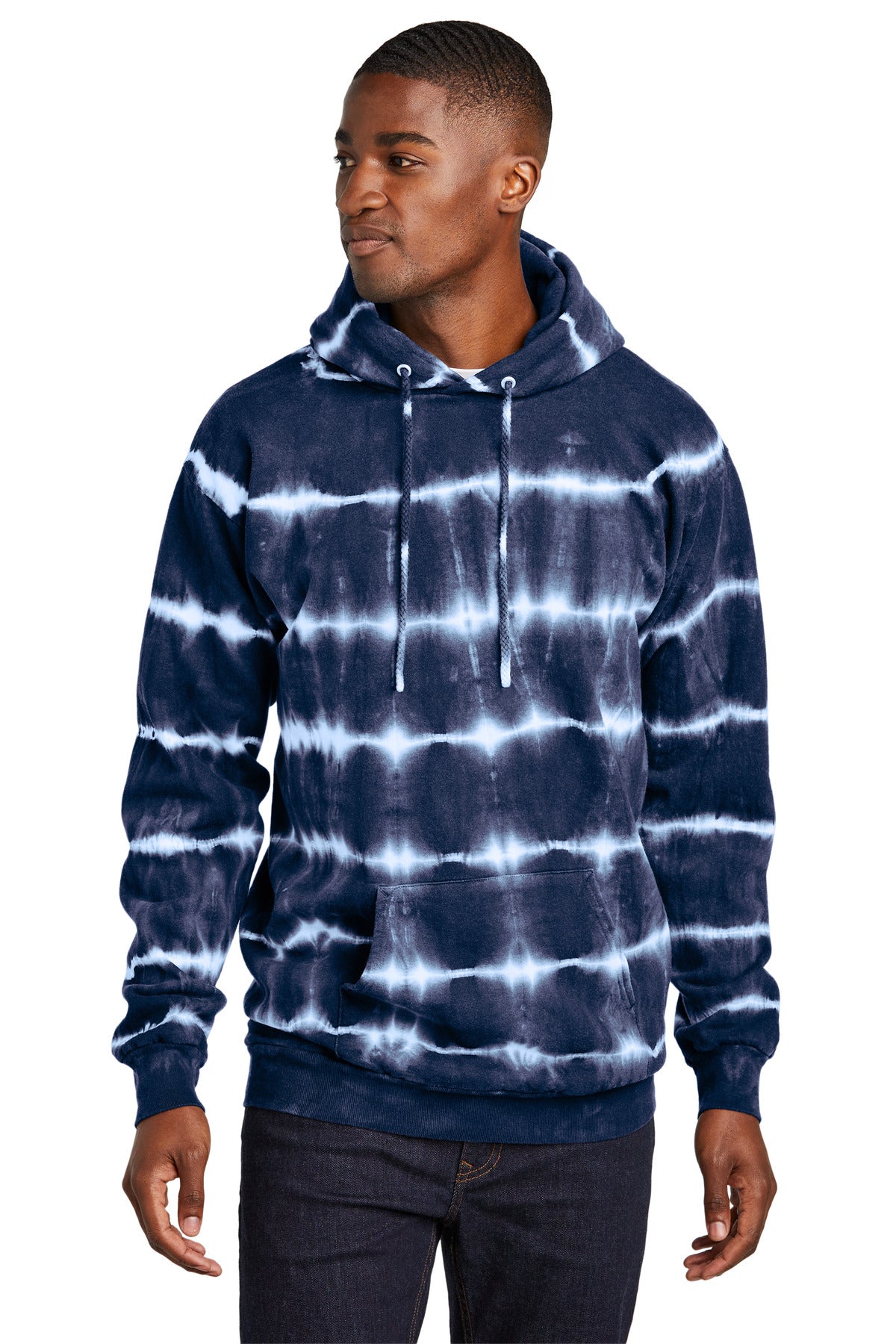 Port & Company® Allover Stripe Tie-Dye Fleece PC143