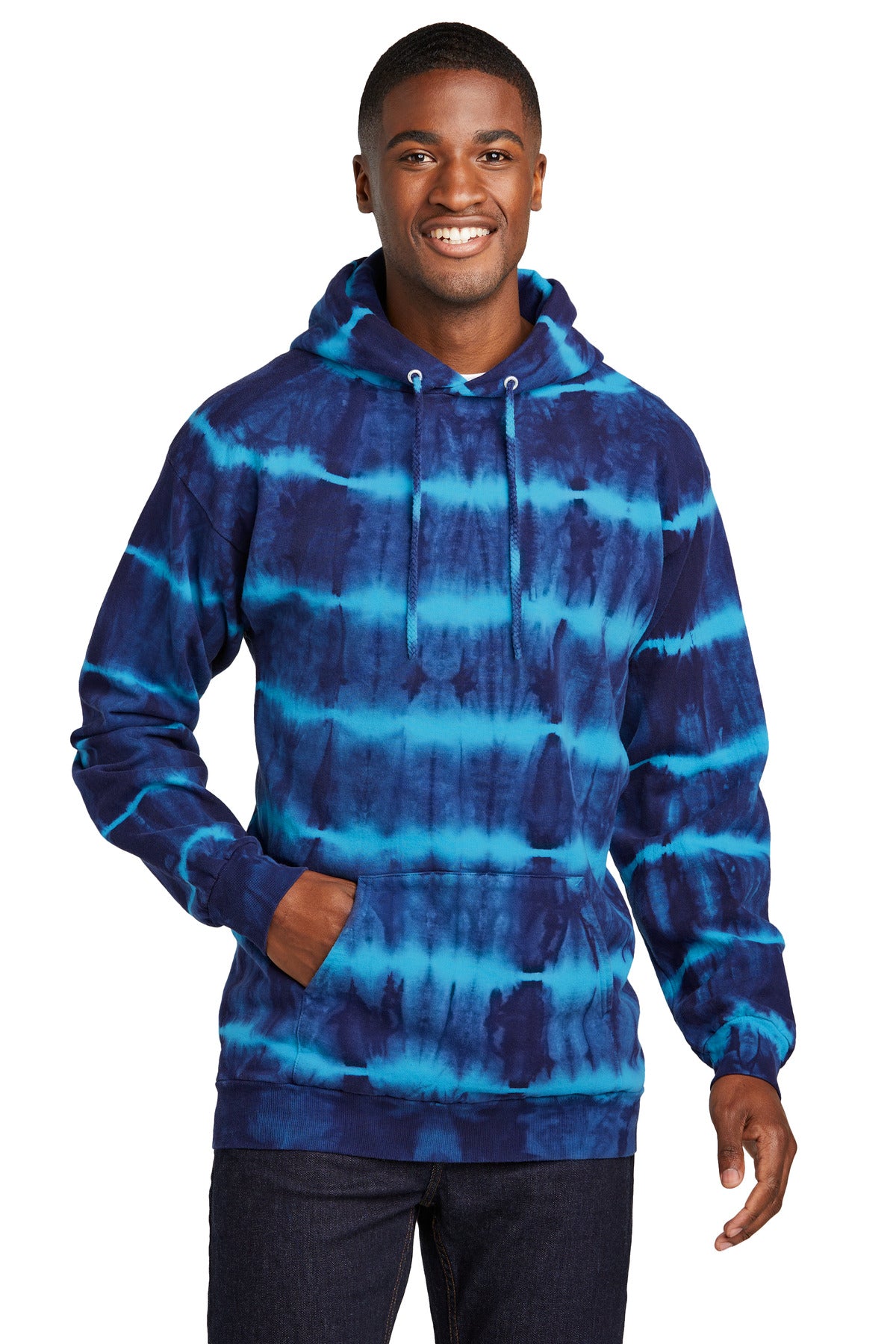 Port & Co™ Allover Stripe Tie-Dye Fleece PC143