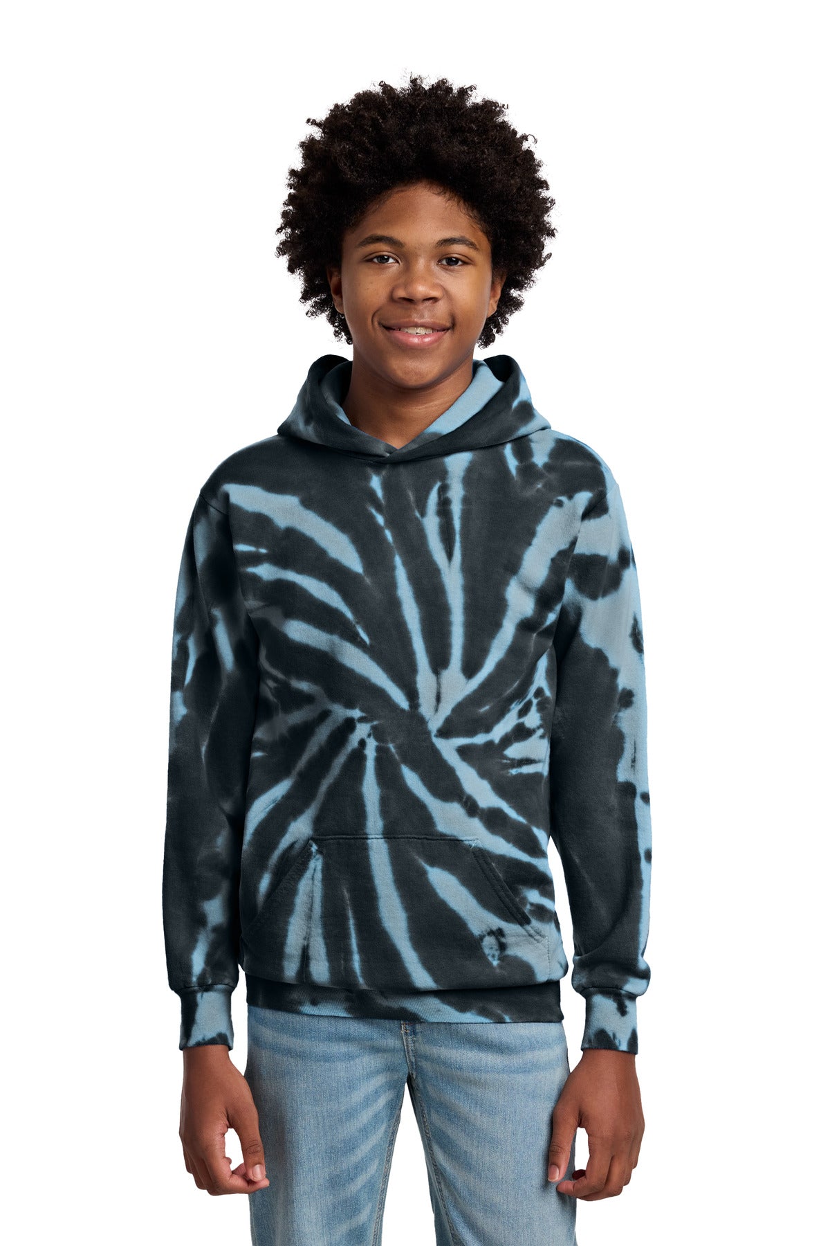 Port & Co™ Youth Tie-Dye Pullover Hooded Sweatshirt. PC146Y