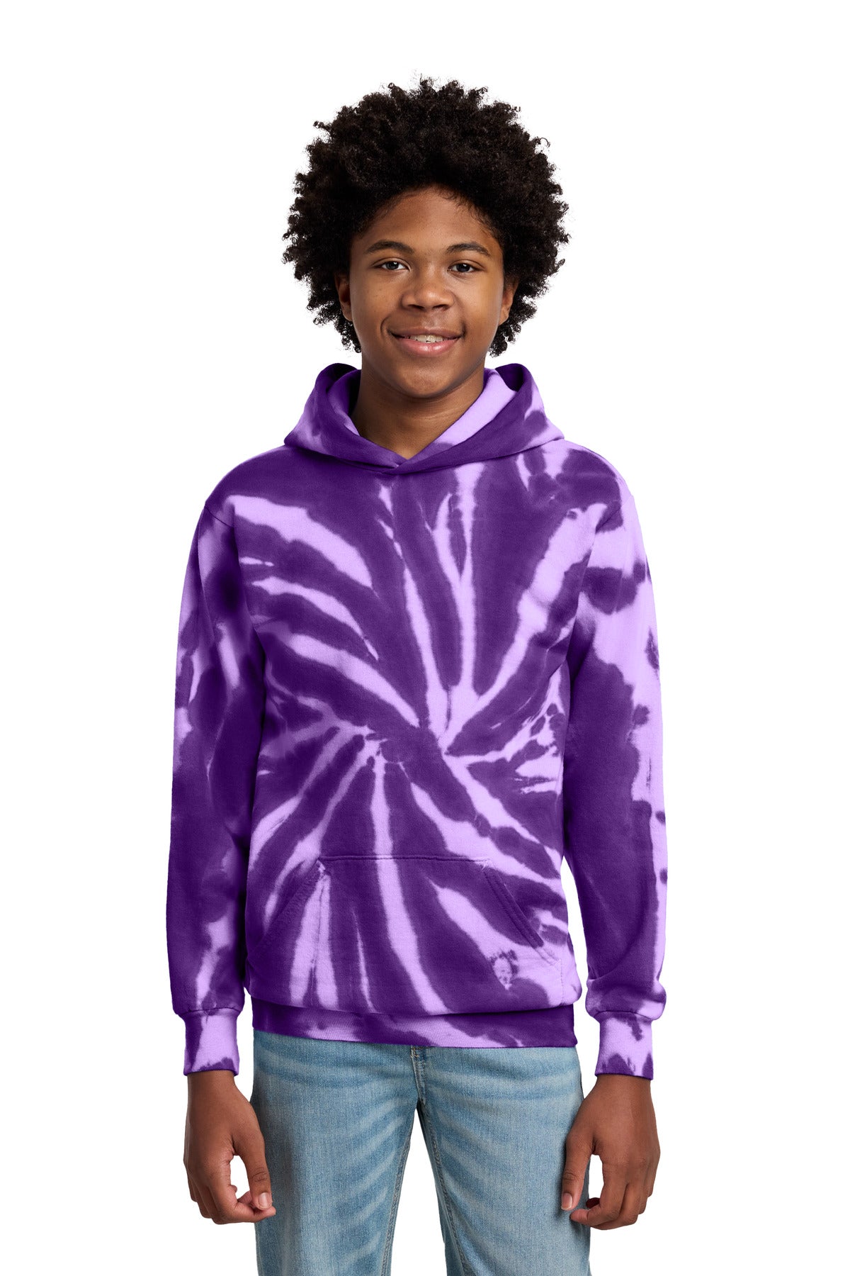 Port & Co™ Youth Tie-Dye Pullover Hooded Sweatshirt. PC146Y