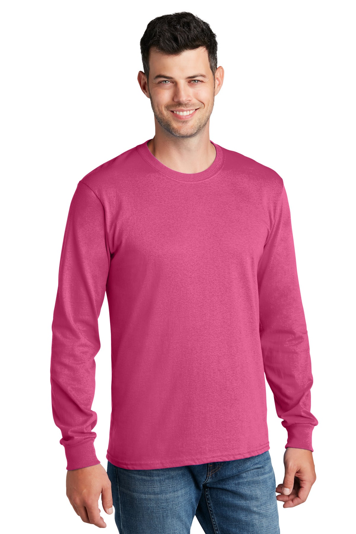 Port & Company® - Long Sleeve Core Cotton Tee. PC54LS