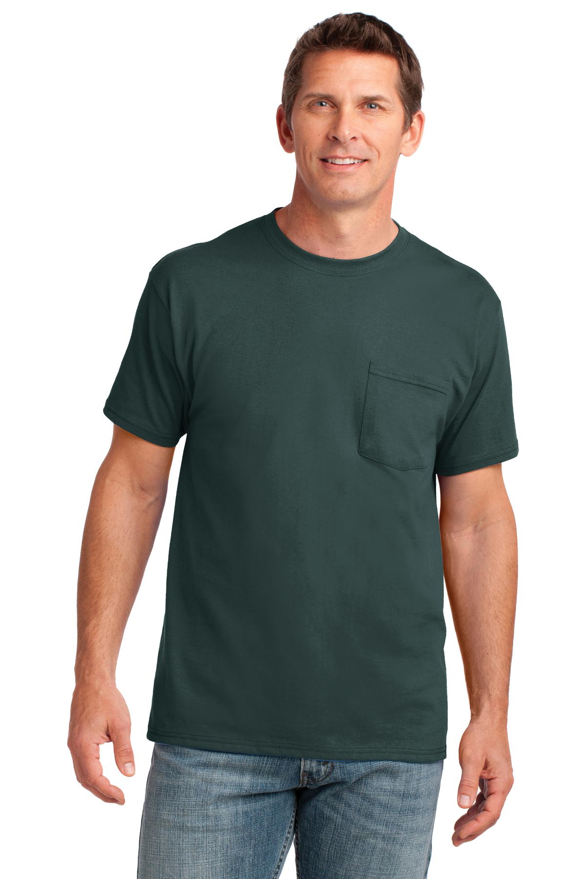 Port & Company® Core Cotton Pocket Tee. PC54P