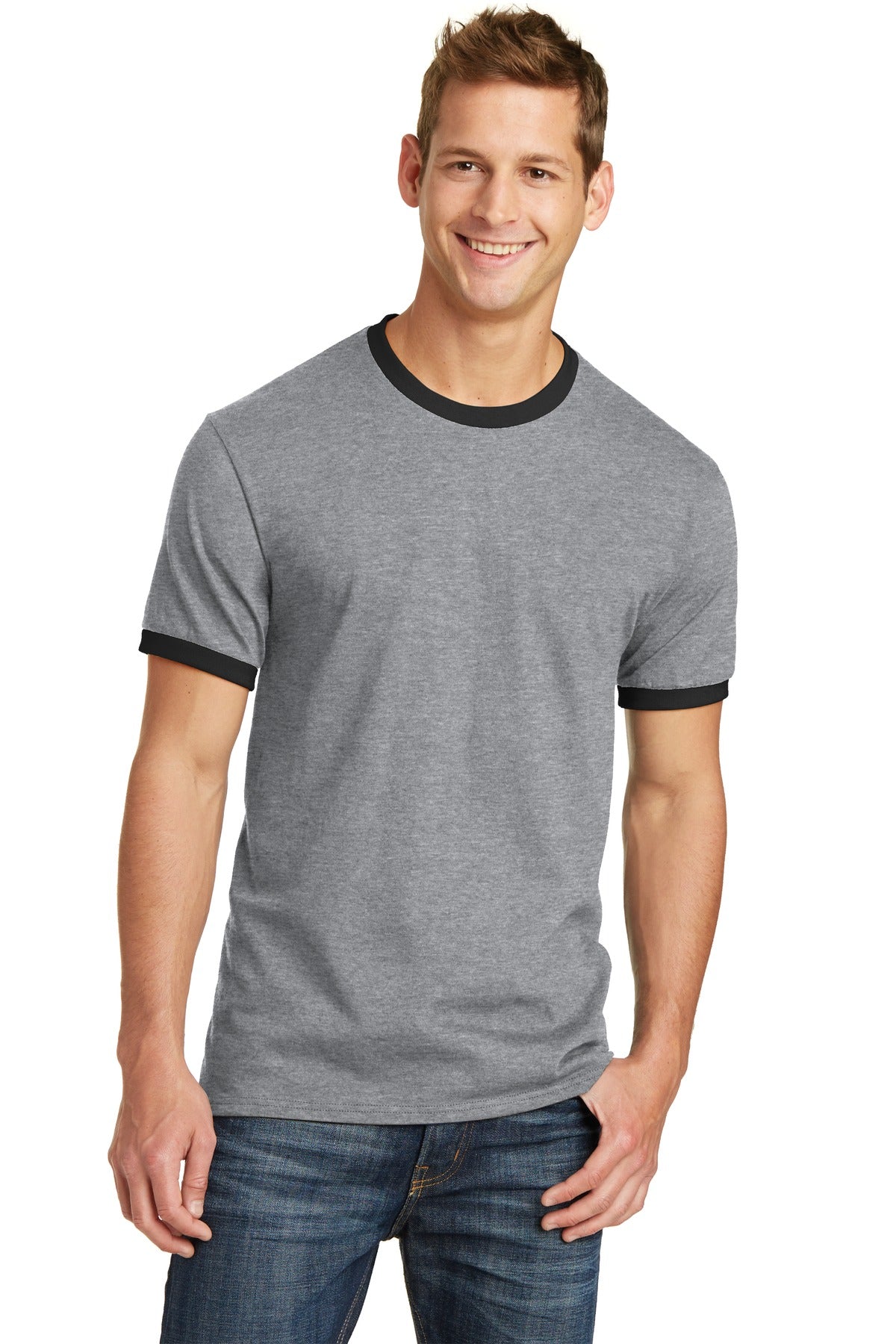 Port & Company® Core Cotton Ringer Tee.  PC54R