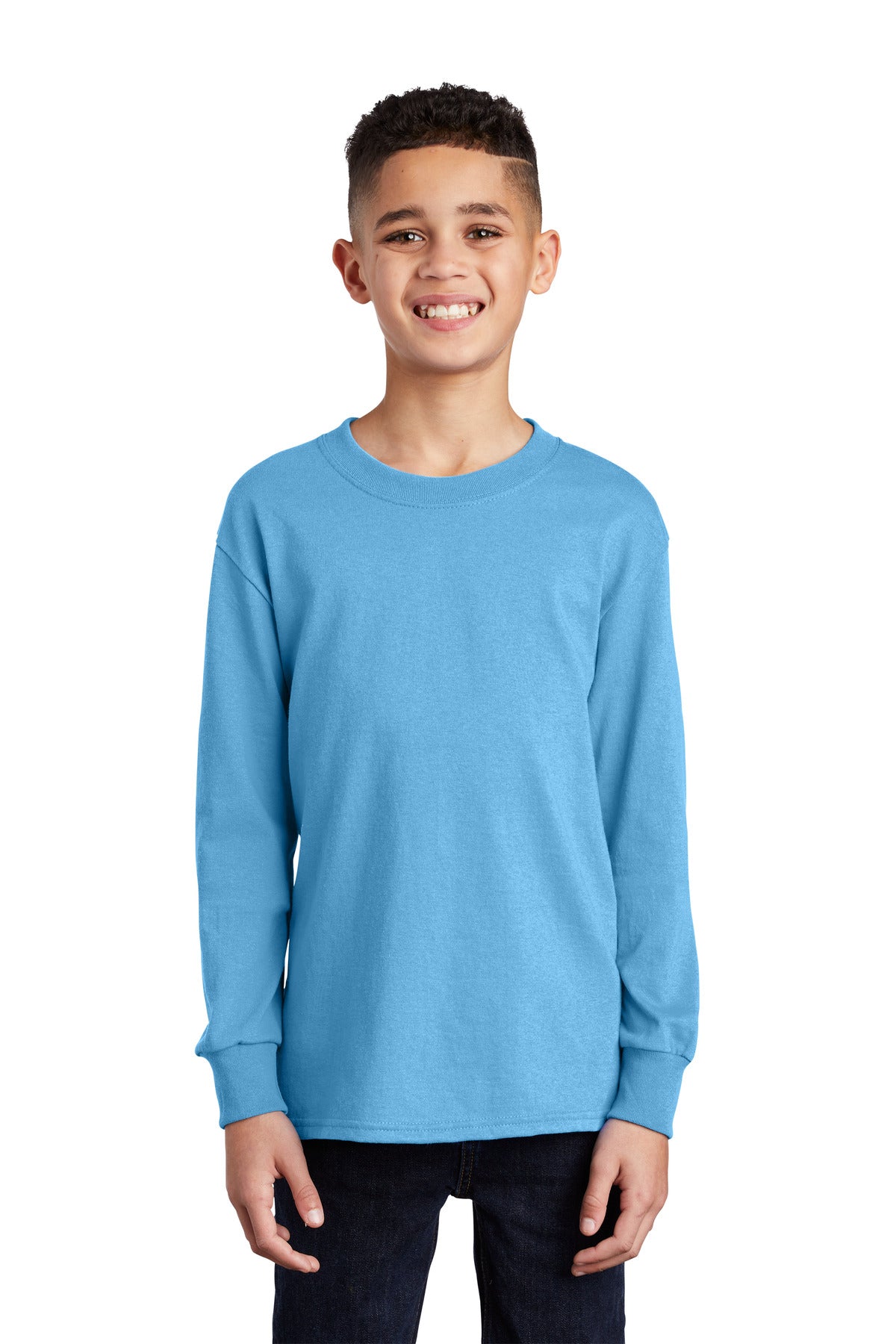 Port & Company® Youth Long Sleeve Core Cotton Tee. PC54YLS